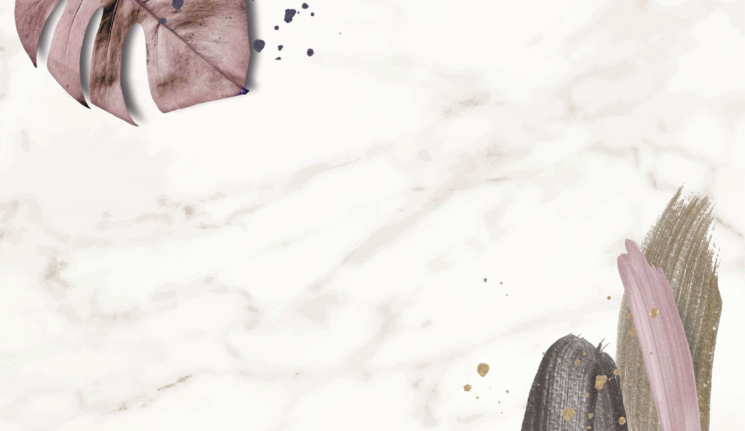 Eleganter Marmorhintergrund mit mehr natürlichen Farben und Blättern zur Dekoration und Gestaltung.