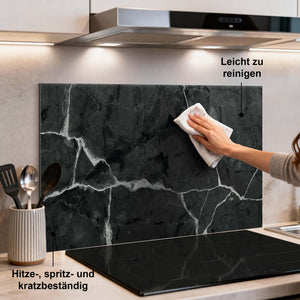 Küchenrückwand aus schwarzem Marmor