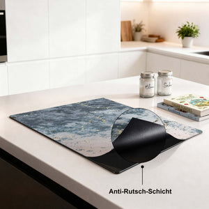 Eleganter Ocean Marble – Herdabdeckplatte
