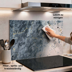 Elegante Küchenrückwand aus Ozeanmarmor