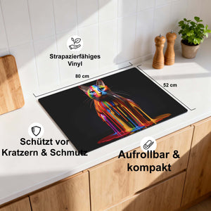 Rainbow Cat - Herdabdeckplatte