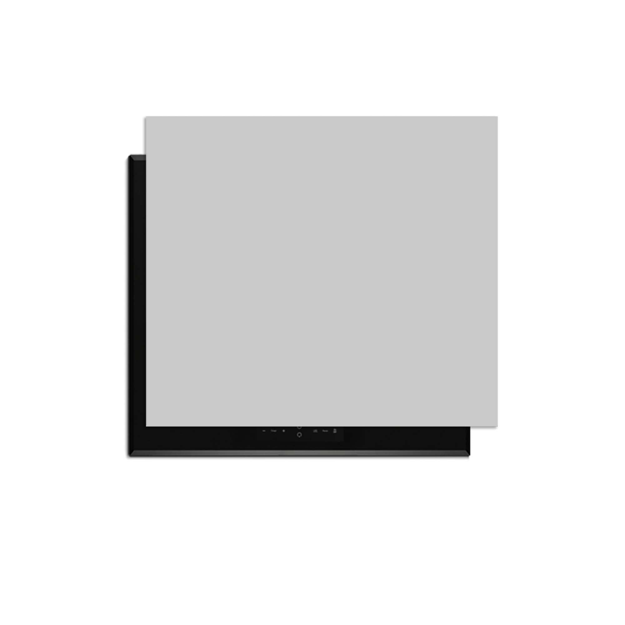 Warm Grey Elegance - Herdabdeckplatte über einem Induktionskochfeld, stilvolles und minimalistisches Design.