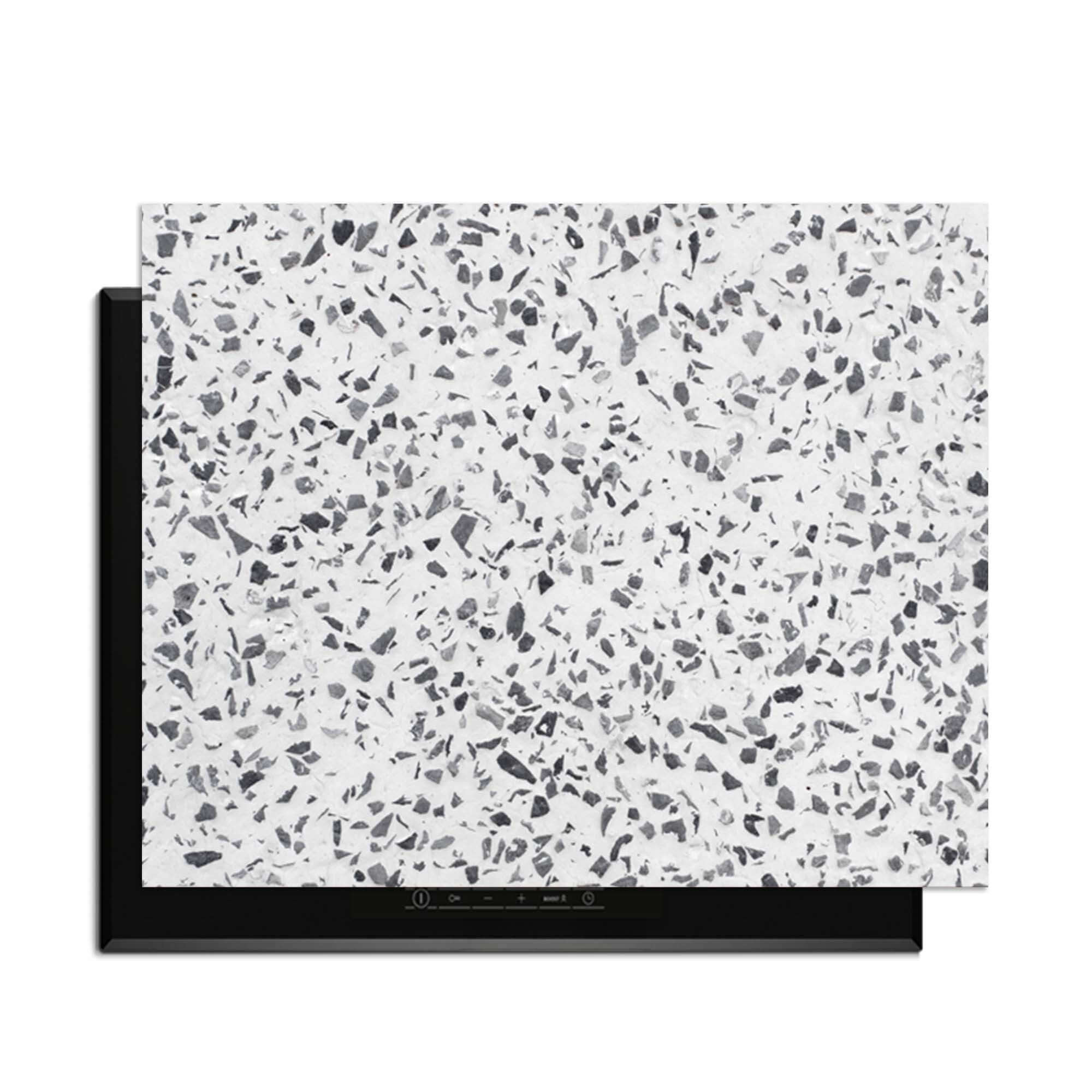 Carrara Mist - Herdabdeckplatte, elegantes Design mit Marmoroptik für optimalen Schutz in der Küche.