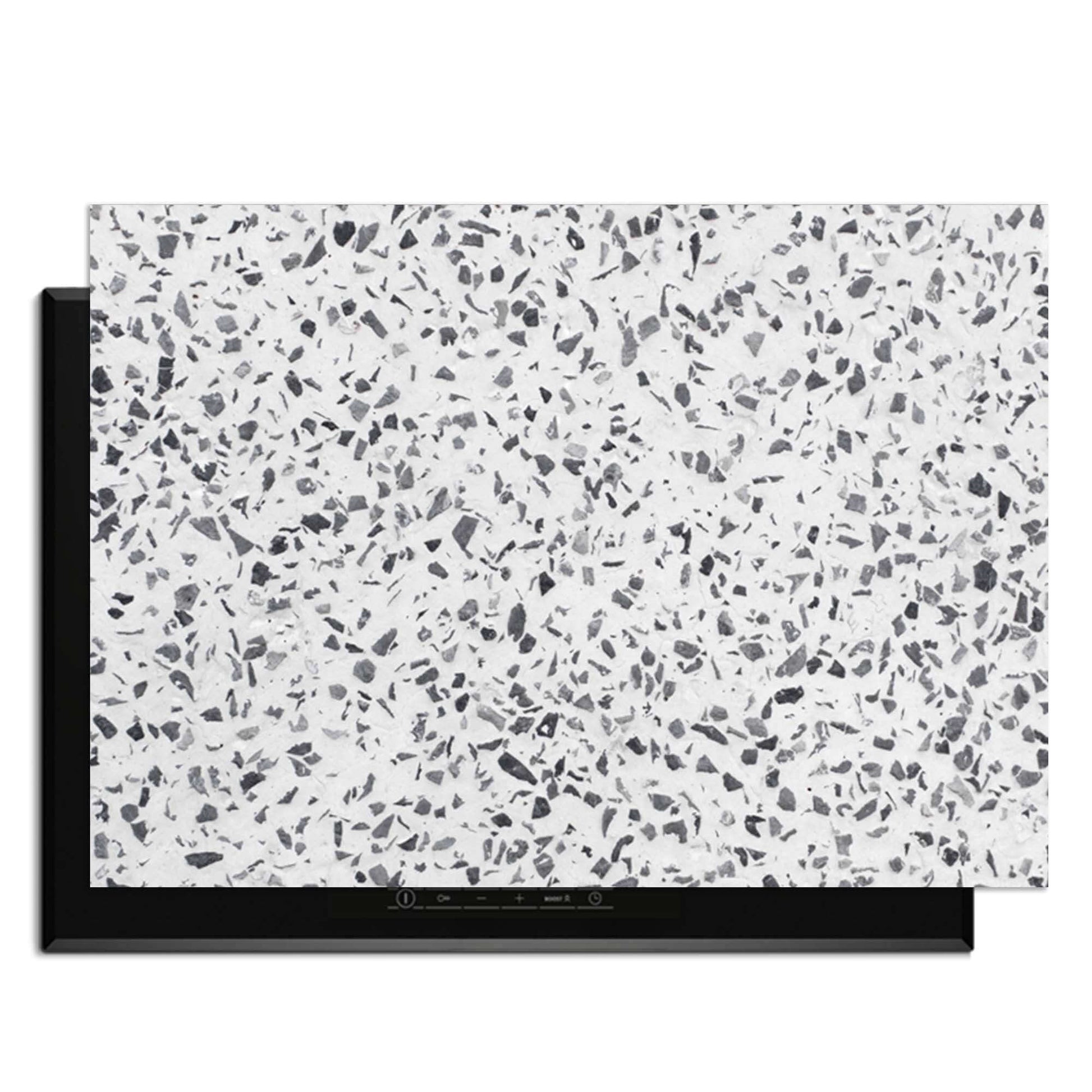 Carrara Mist - Herdabdeckplatte mit einem eleganten Design aus italienischem Marmor für die Küche.