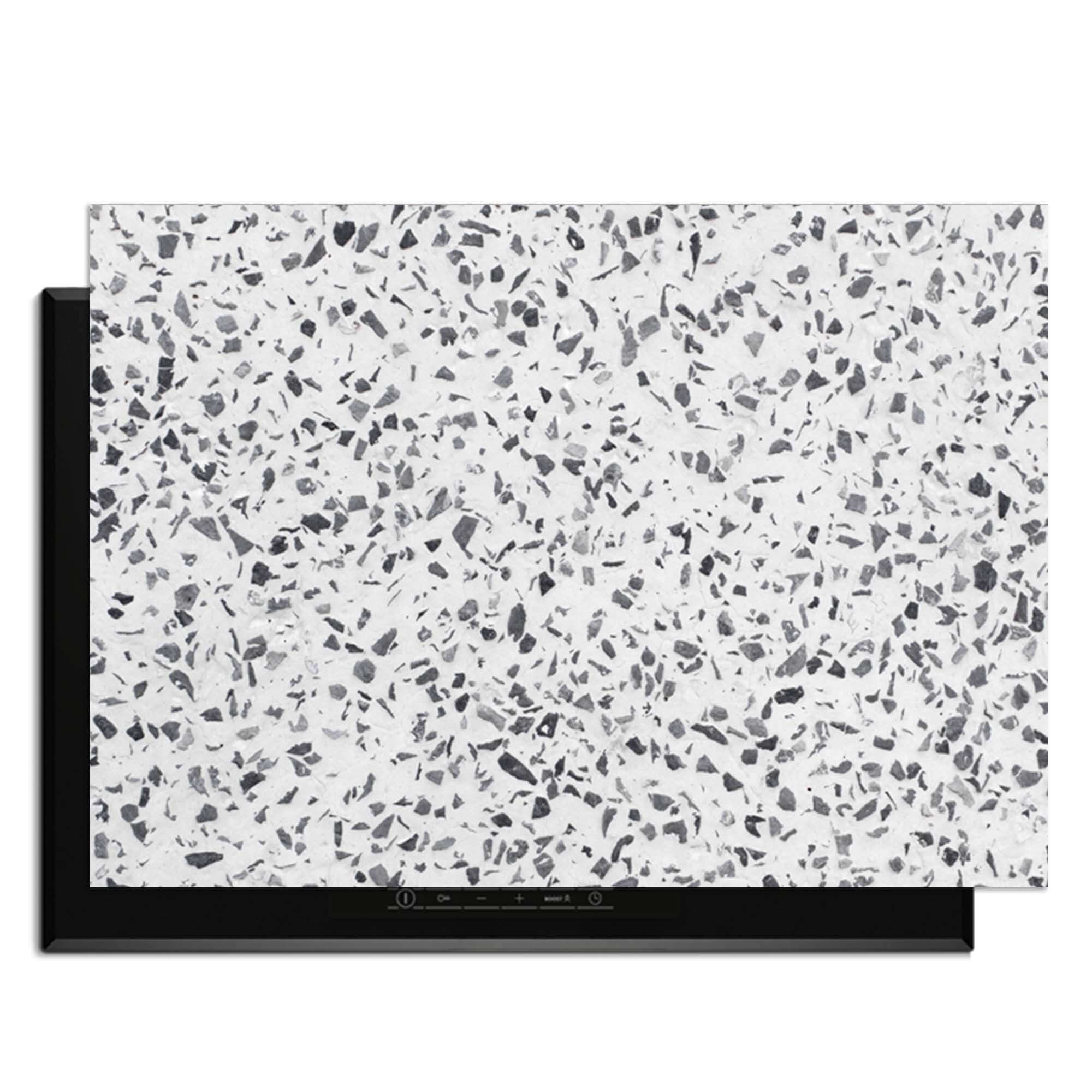 Carrara Mist - Herdabdeckplatte mit einem eleganten Design aus italienischem Marmor für die Küche.