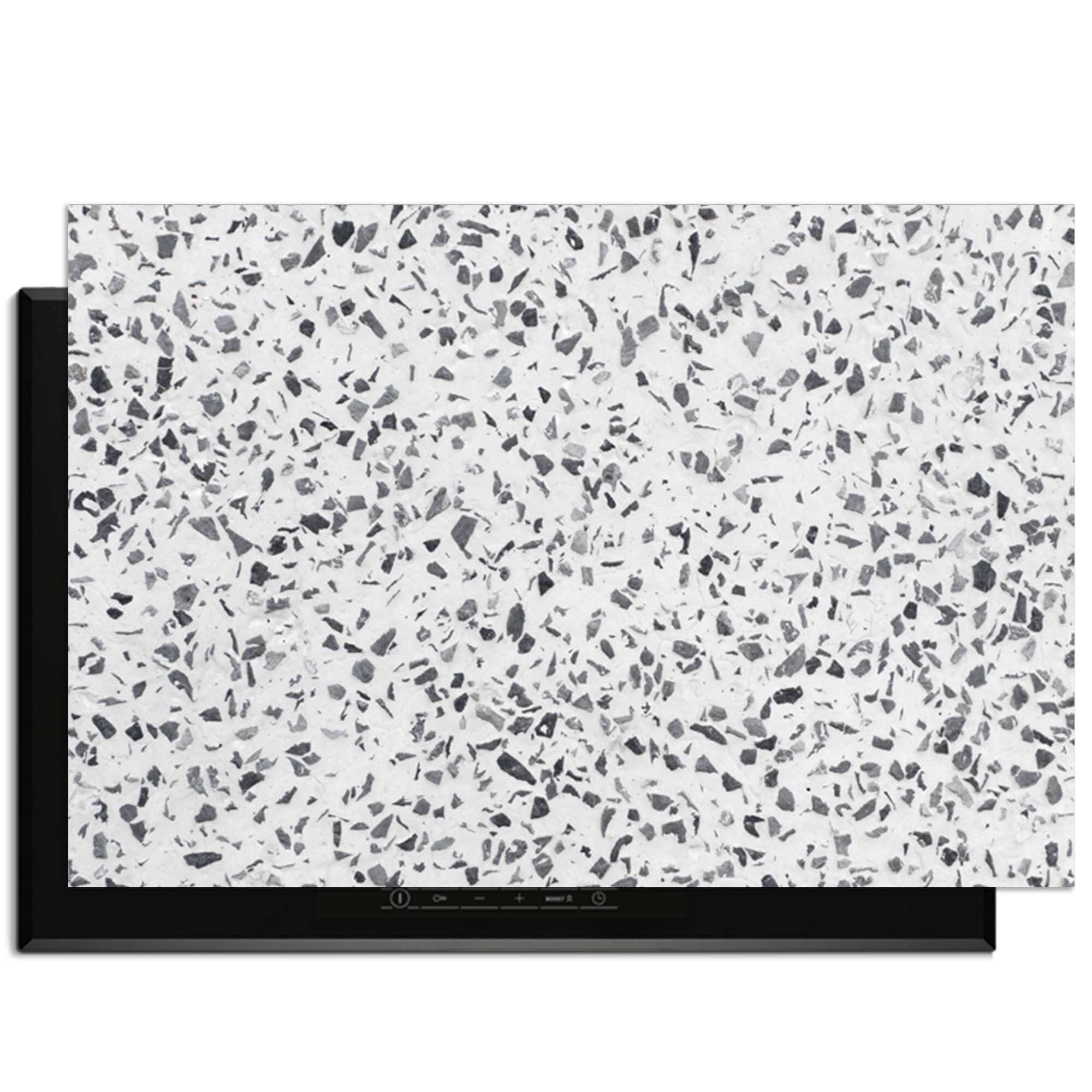 Carrara Mist - Herdabdeckplatte, elegantes Design inspiriert von italienischem Marmor für Ihre Küche.