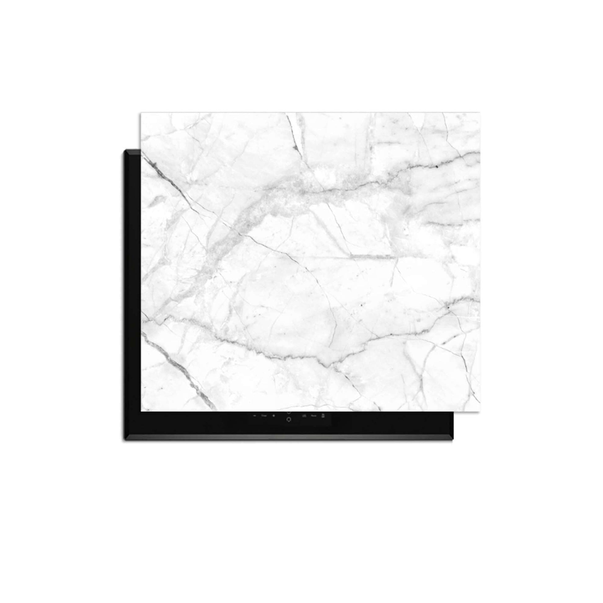 Carrara Light - Herdabdeckplatte, stilvoller Schutz für Induktionskochfelder mit Marmordesign.