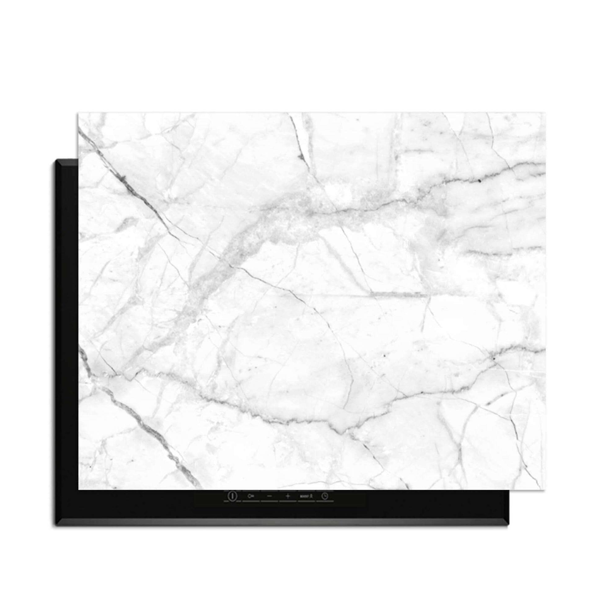 Carrara Light - Herdabdeckplatte, stilvoller Schutz für Induktionskochfelder vor Kratzern und Abrieb.
