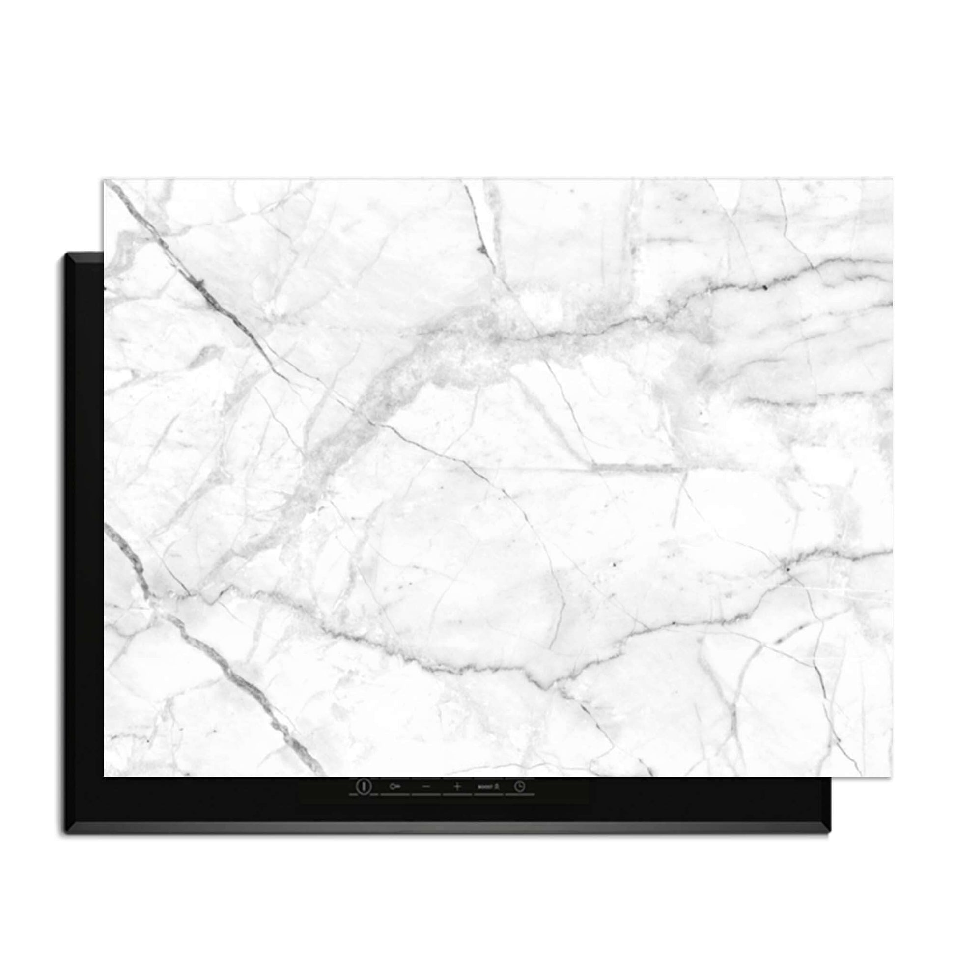 Carrara Light - Herdabdeckplatte für ein Induktionskochfeld aus hochwertigem Vinyl.