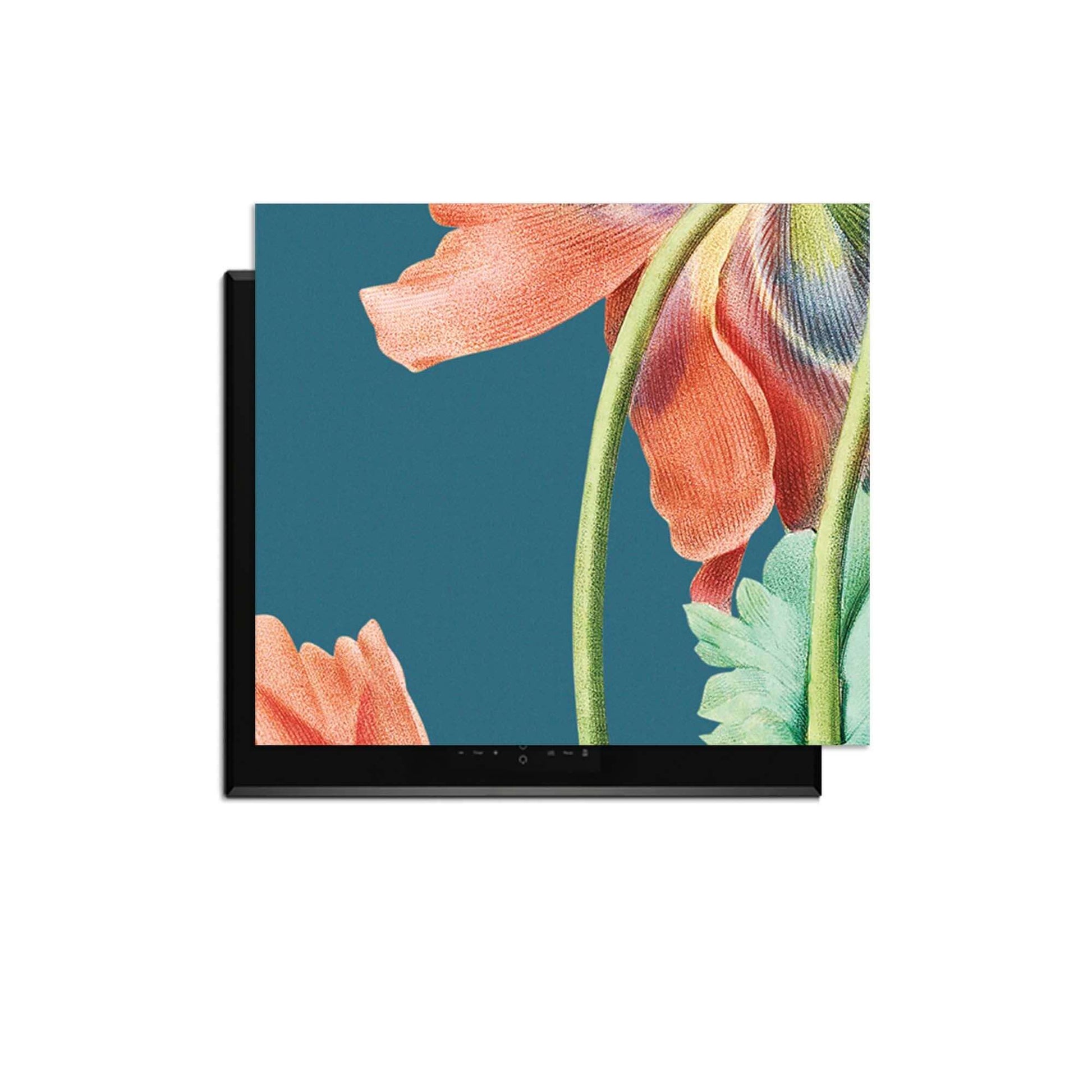 Blooming Grace - Herdabdeckplatte mit elegantem Blumendesign für die stilvolle Küche.