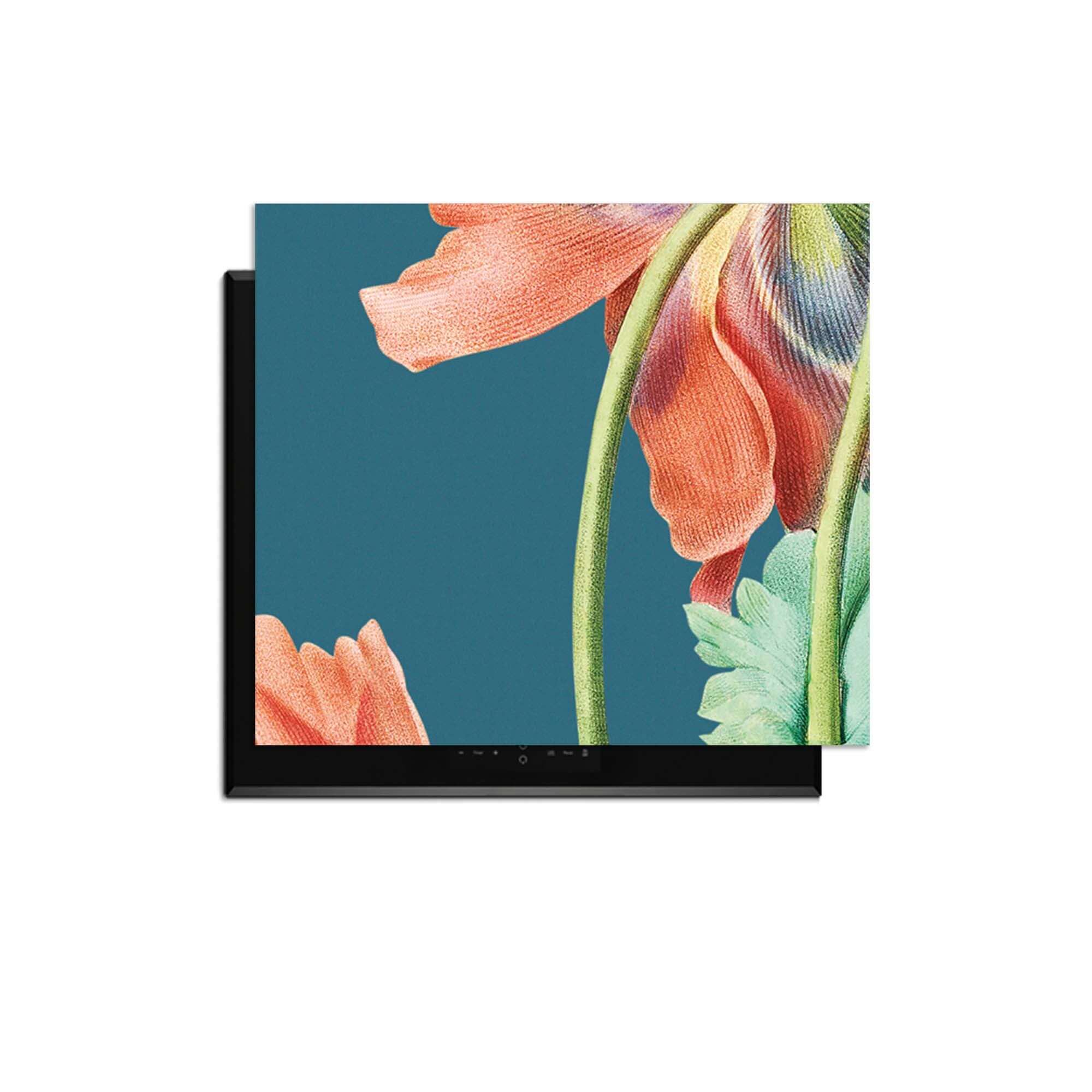 Blooming Grace - Herdabdeckplatte mit elegantem Blumendesign für die stilvolle Küche.