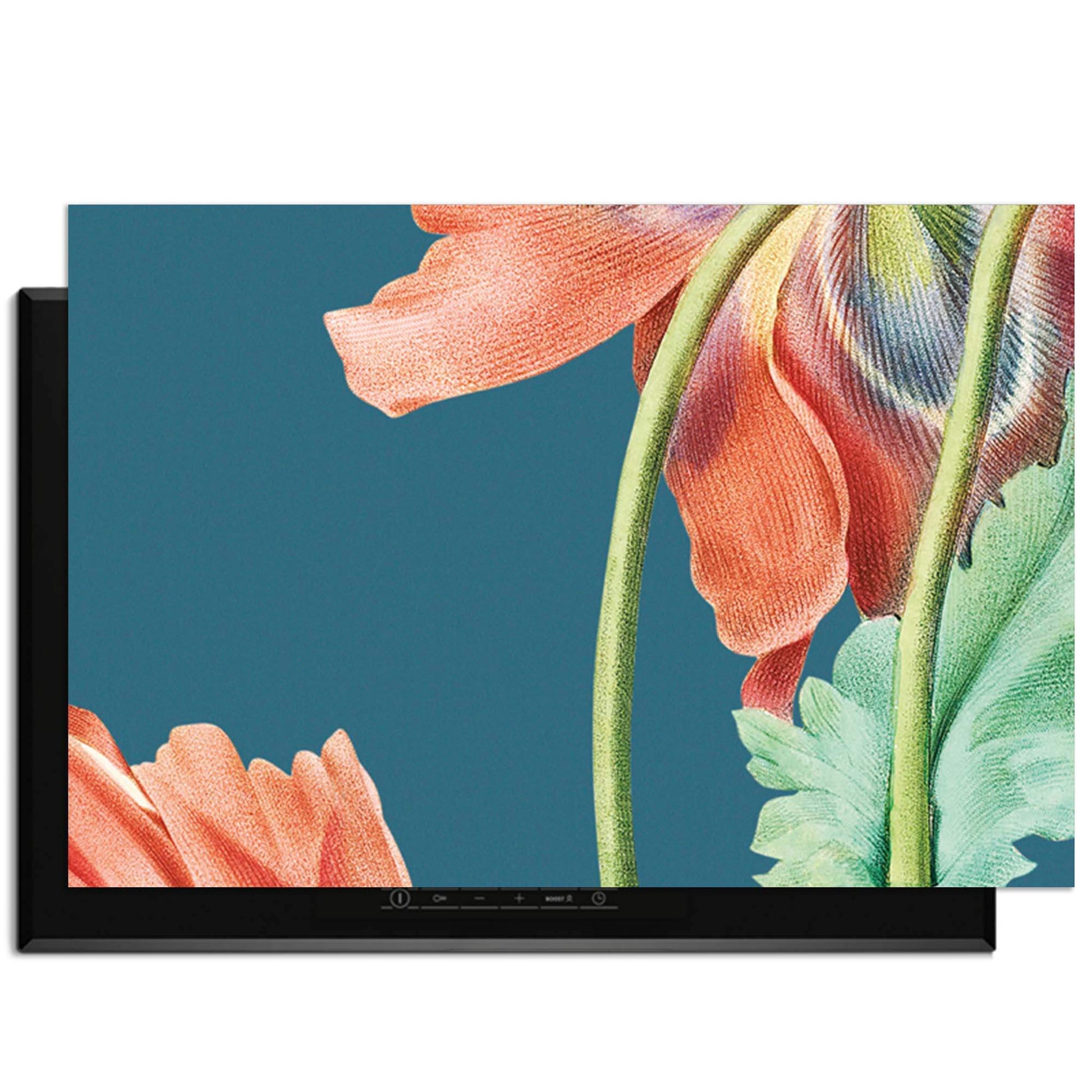 Blooming Grace - Herdabdeckplatte mit elegantem Blumendesign für eine stilvolle Küche