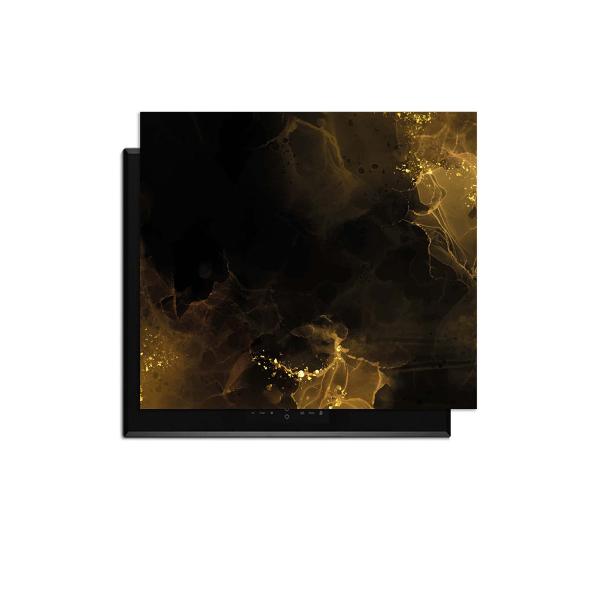 Golden Smoke - Herdabdeckplatte mit tiefschwarzem und goldenem Schleier, luxuriöses Aussehen
