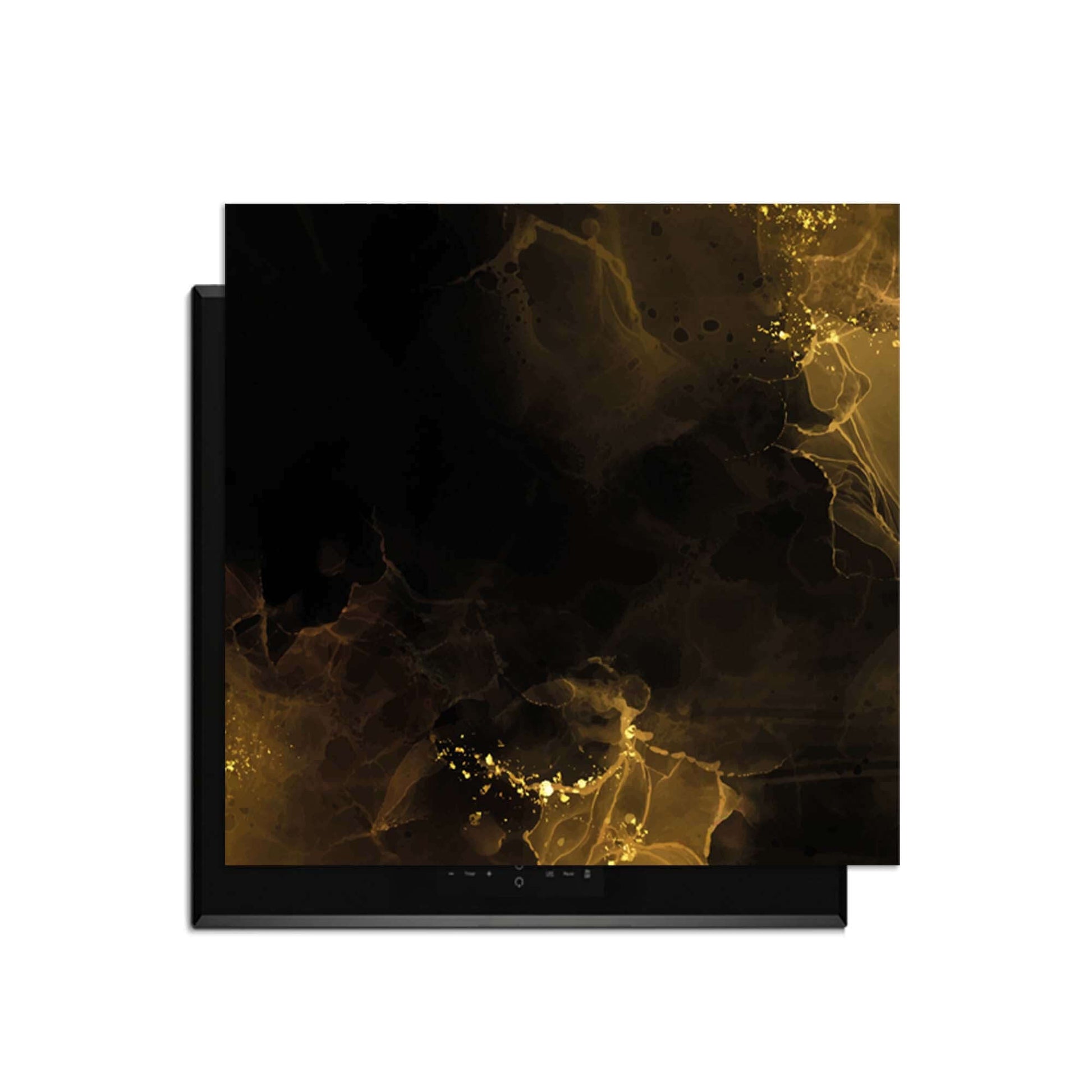 Golden Smoke - Herdabdeckplatte mit luxuriöser schwarz-goldener Optik und optimalem Schutz für Ihre Küche.
