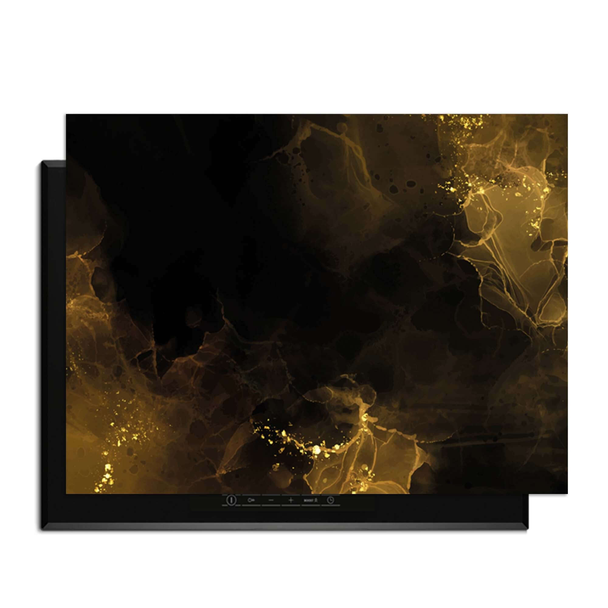 Golden Smoke - Herdabdeckplatte mit einem luxuriösen schwarz-goldenen Design für optimalen Schutz.