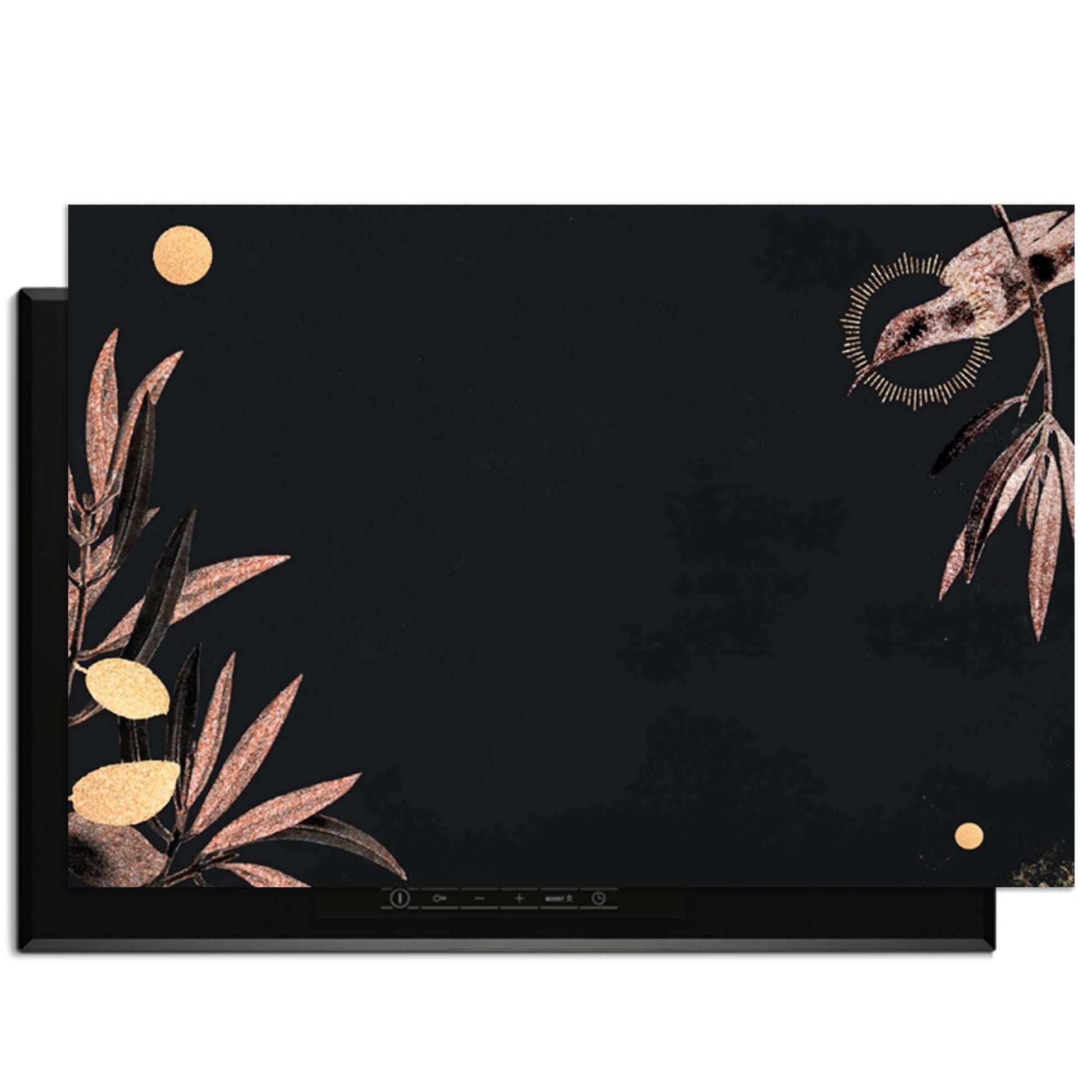 Golden Olive - Herdabdeckplatte mit eleganten Olivenzweigen und einem stilvollen Design für Ihr Kochfeld.