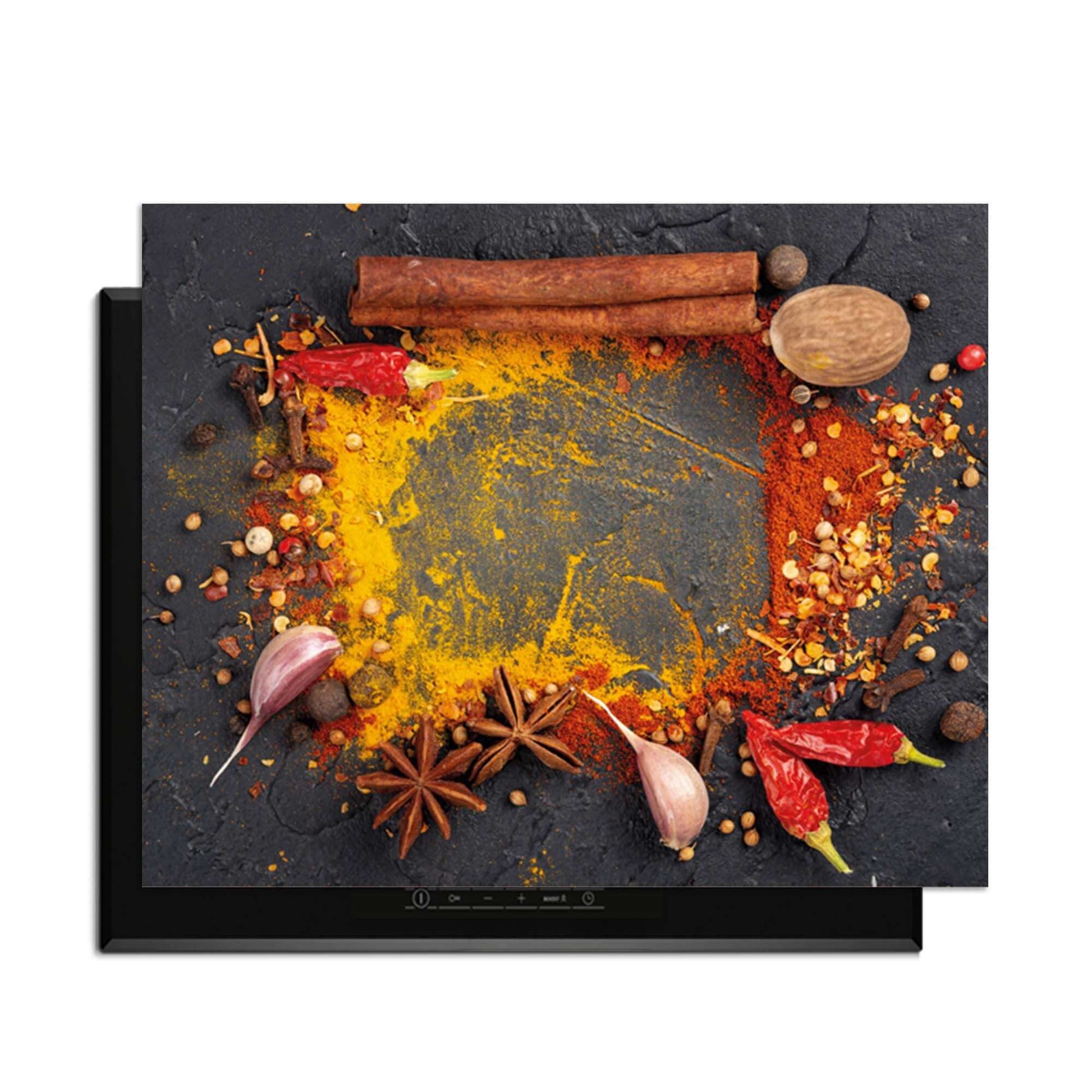 Eastern Spice Mix - Herdabdeckplatte mit bunten Gewürzen für die scharfe Küche.