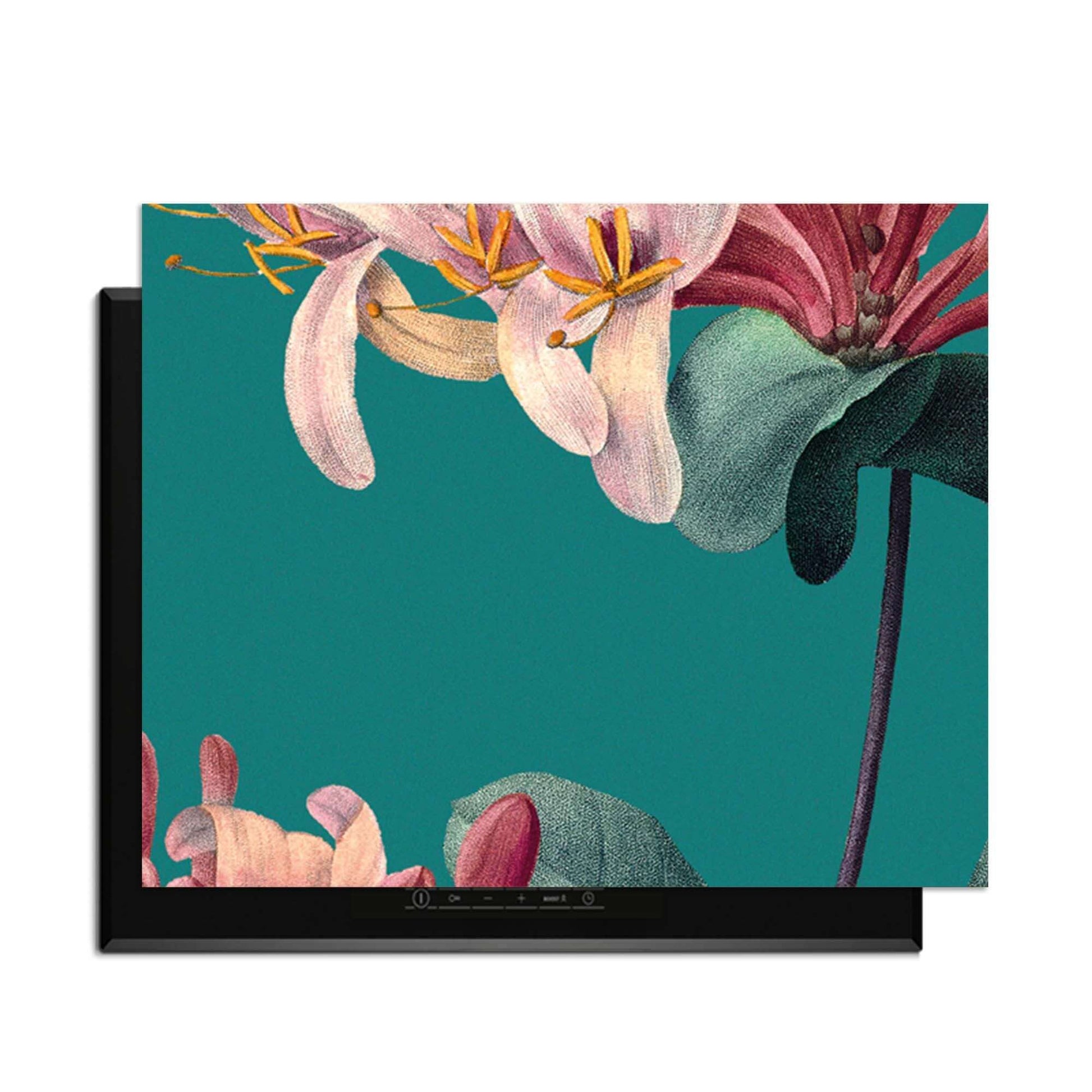 Botanical Elegance - Herdabdeckplatte mit floralem Vintage-Design für eine stilvolle Küche