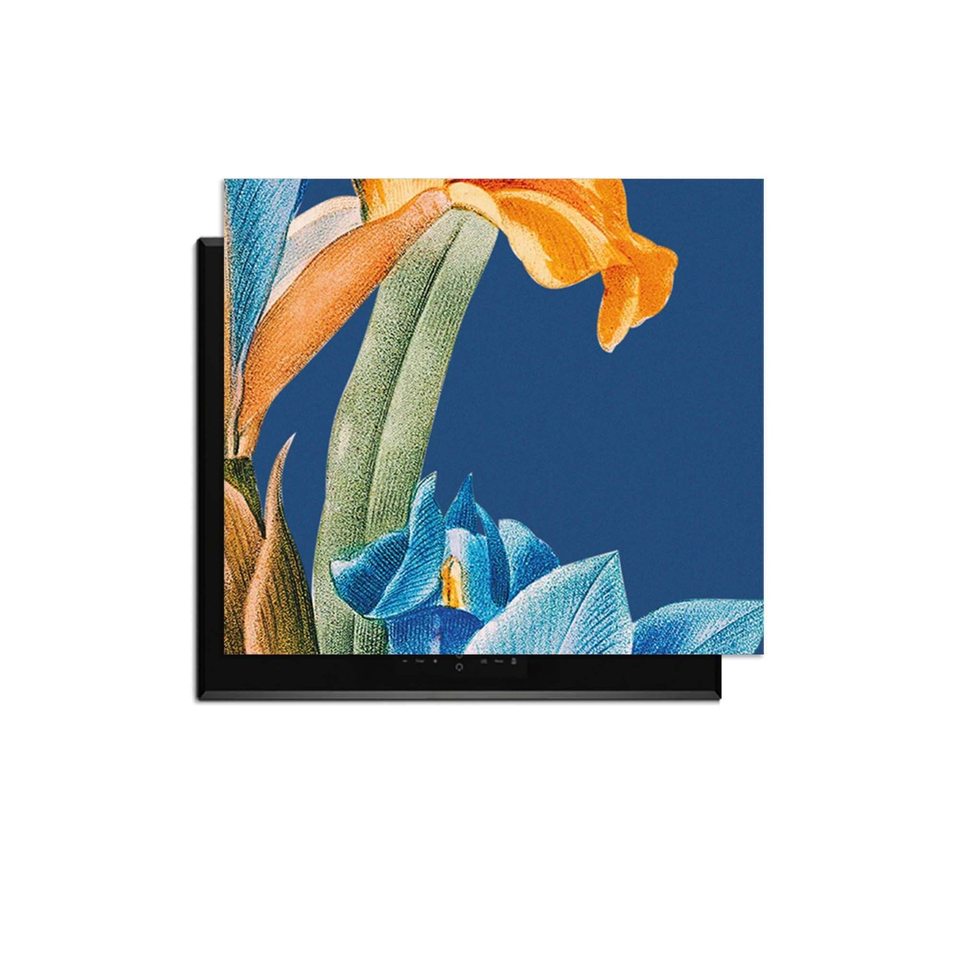 Iris Elegance - Herdabdeckplatte mit farbenfrohem Vintage-Blumenprint für eine kunstvolle Küche