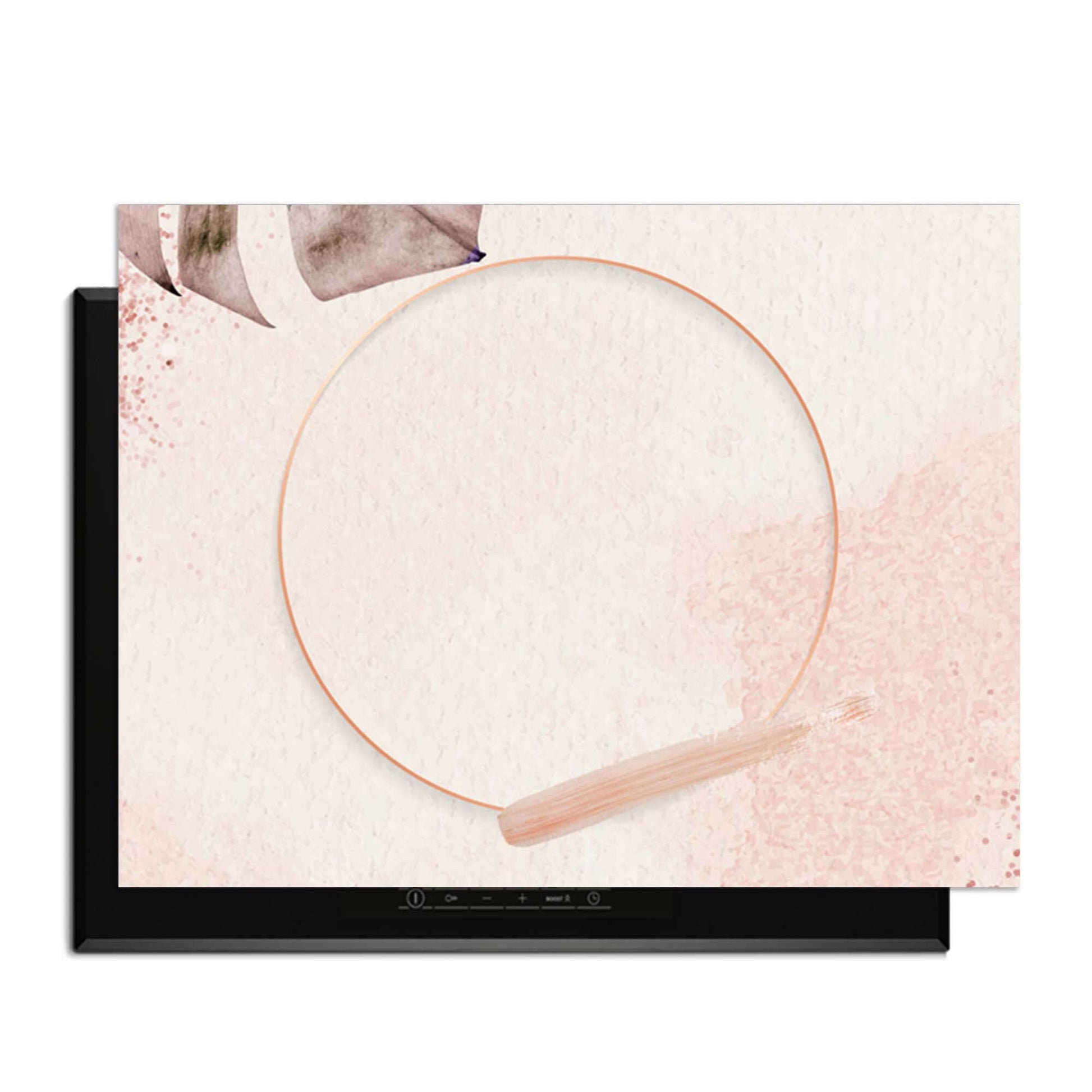 Soft Harmony - Herdabdeckplatte mit minimalistischem Design in sanften Nude-Tönen für eine luxuriöse Küche.