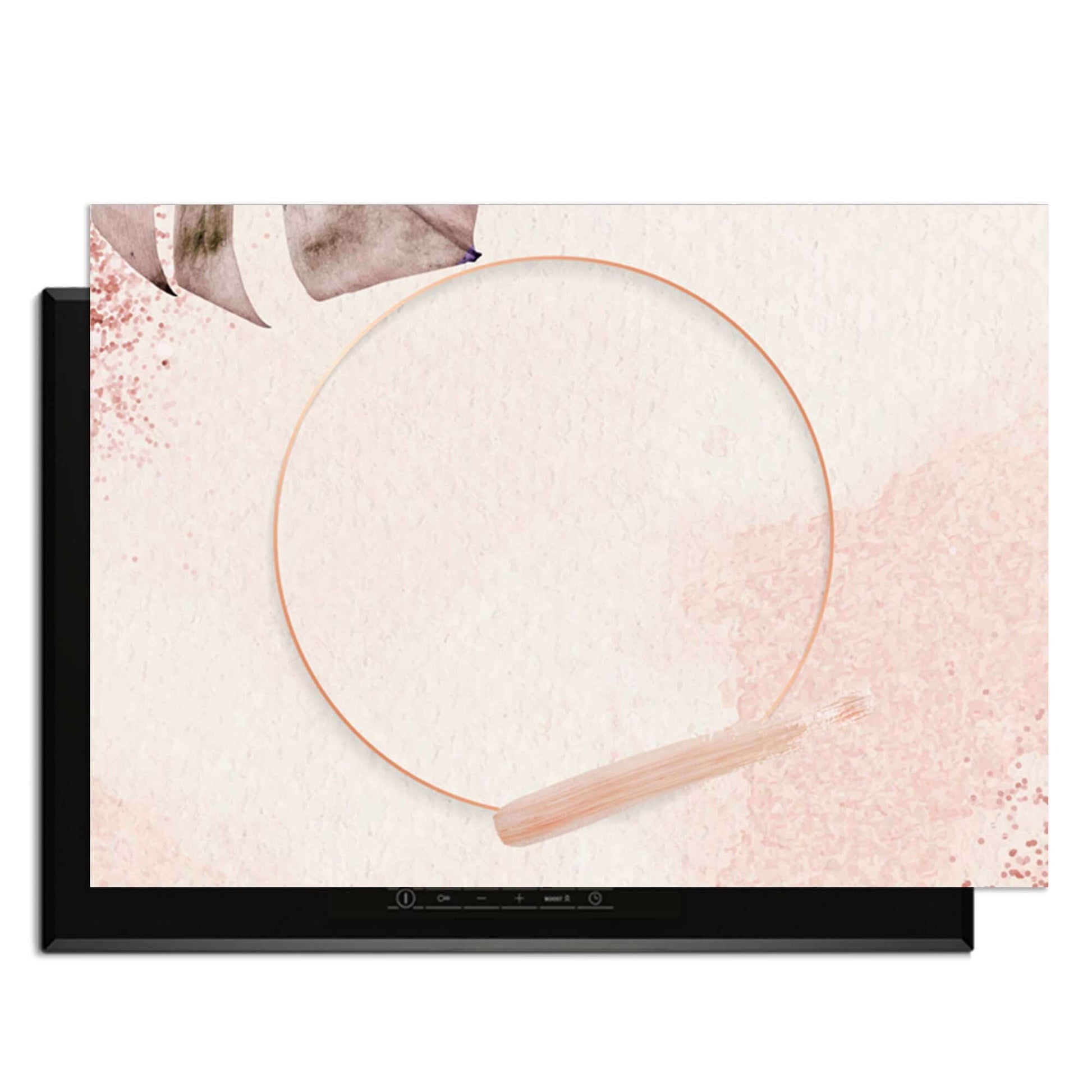 Soft Harmony - Herdabdeckplatte mit minimalistischem Design in sanften Nude-Tönen für ein luxuriöses Aussehen.
