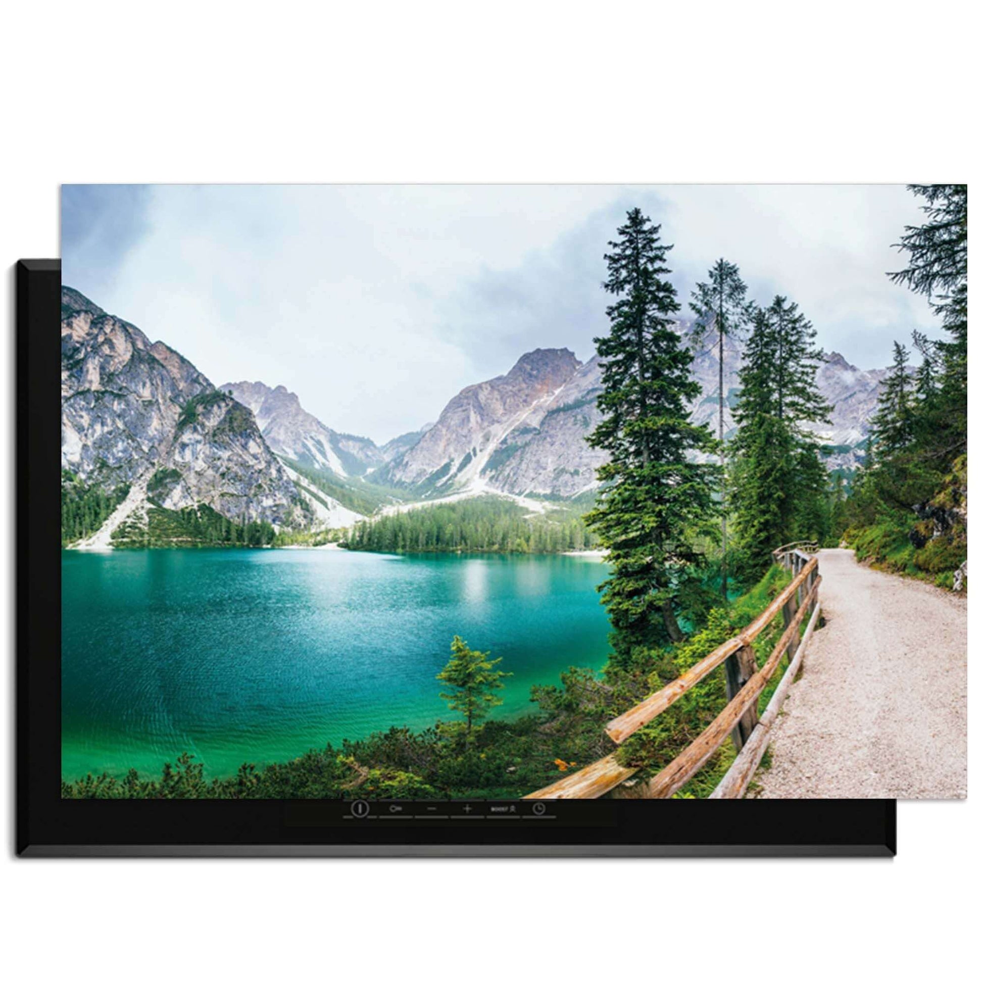 Emerald Lake Serenity - Induktionswächter mit malerischem Blick auf einen Bergsee und die umliegende Natur.