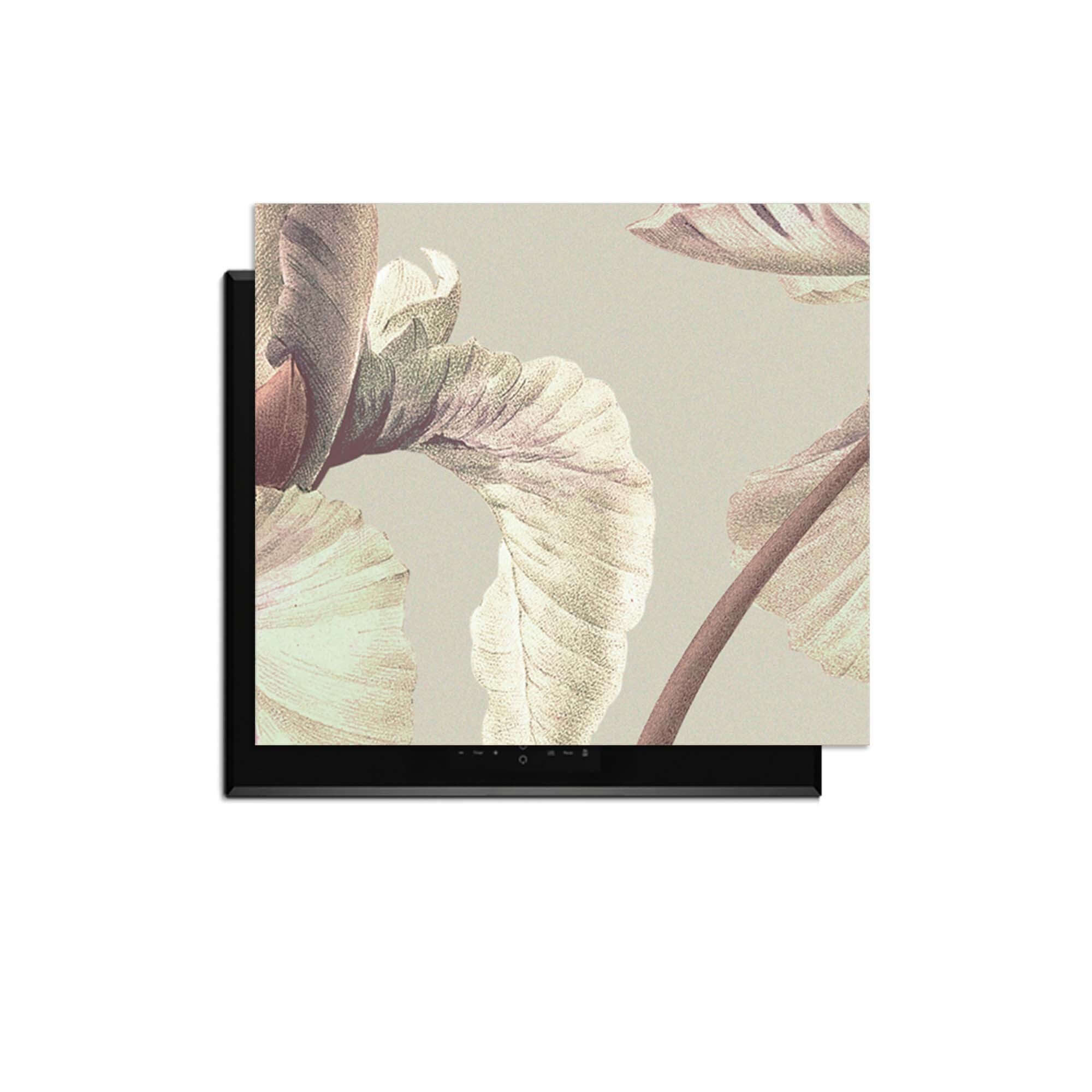Blush Iris - Herdabdeckplatte mit elegantem Vintage-Design und Pastellfarben für Ihre Küche.