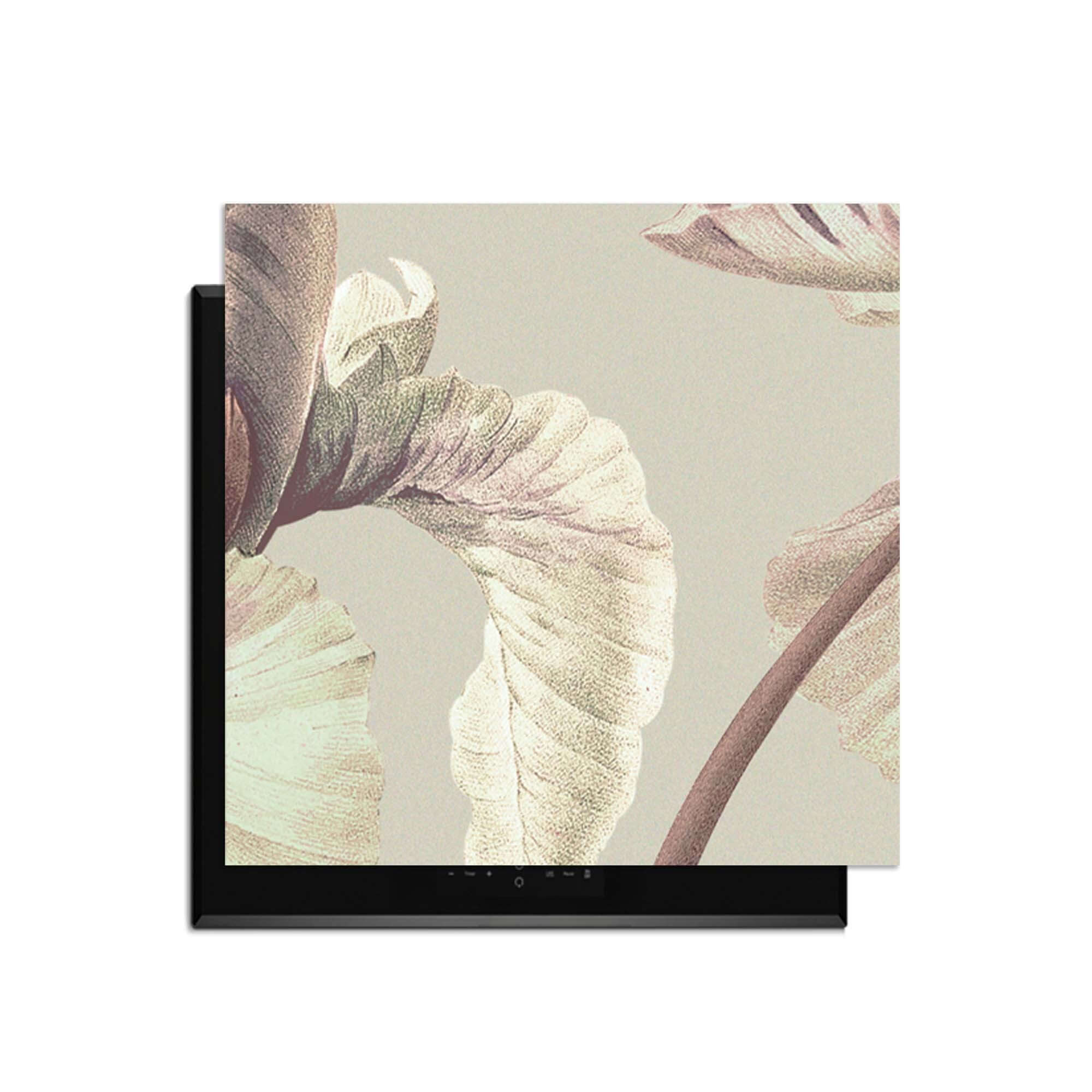 Blush Iris - Herdabdeckplatte mit elegantem Vintage-Design und raffinierten Pastellfarben für Ihre Küche.