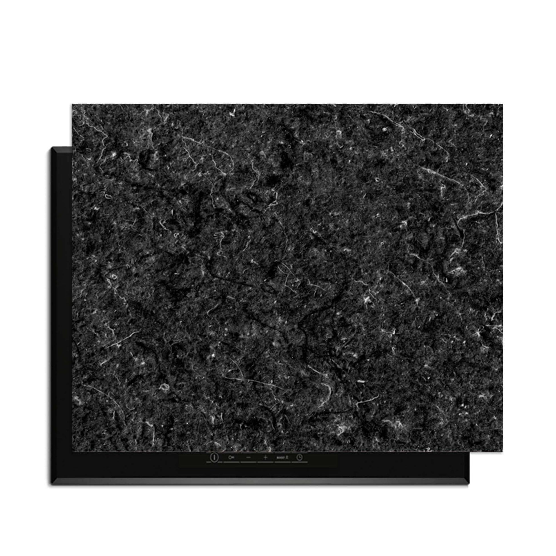 Nero Marmor - Herdabdeckplatte, eleganter schwarzer Marmor zum Schutz von Induktionskochfeldern.