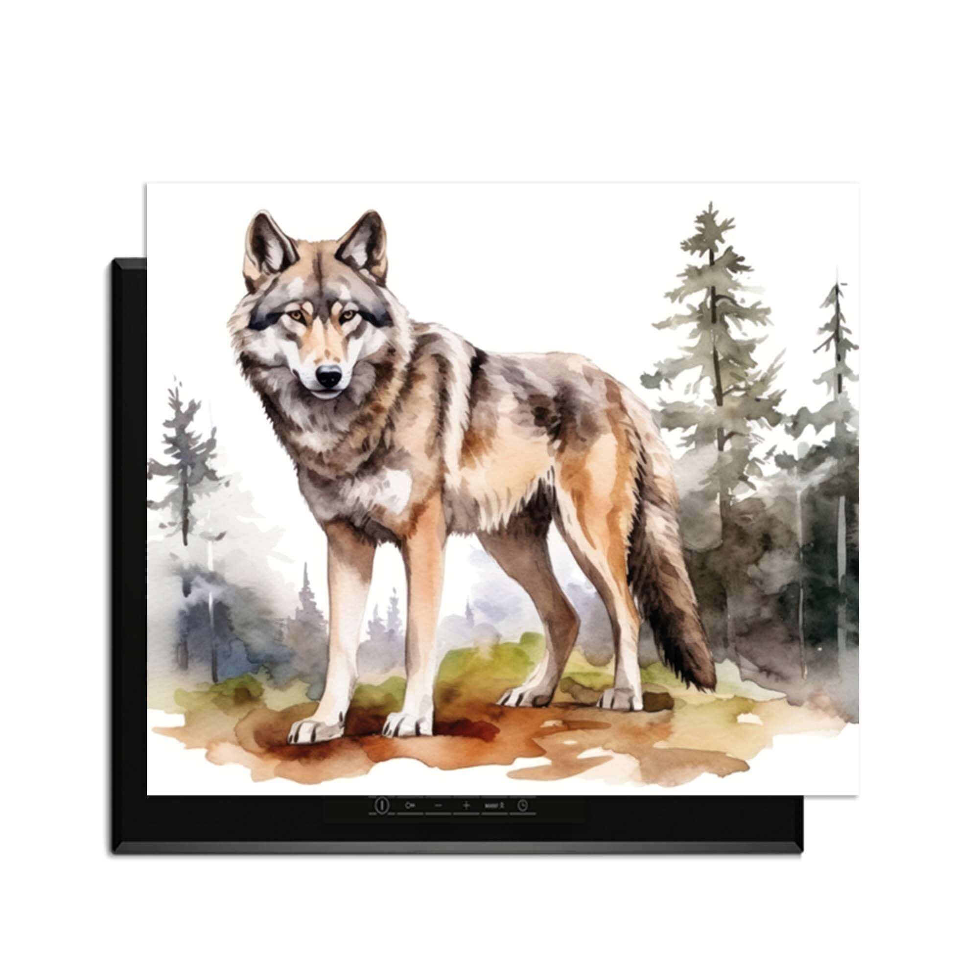 Wild Wolf - Induktionswächter mit einem Wolf in einer bewaldeten Landschaft.