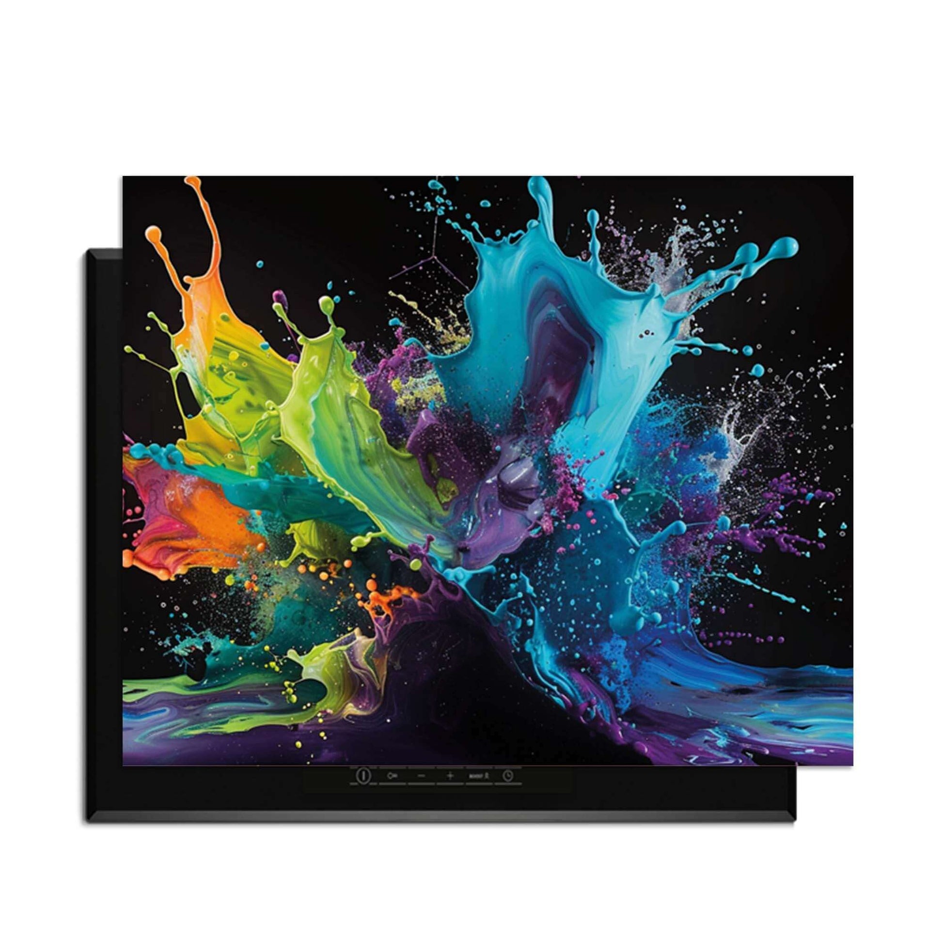 Splash Spectrum - Herdabdeckplatte mit einer Explosion von Farben für Ihr Kochfeld.