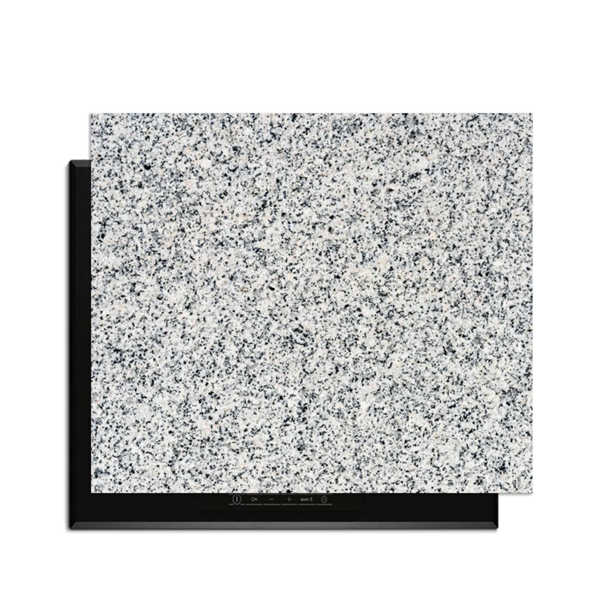 Nordic Mist - Herdabdeckplatte mit elegantem Granitmuster für stilvolle Küchen.