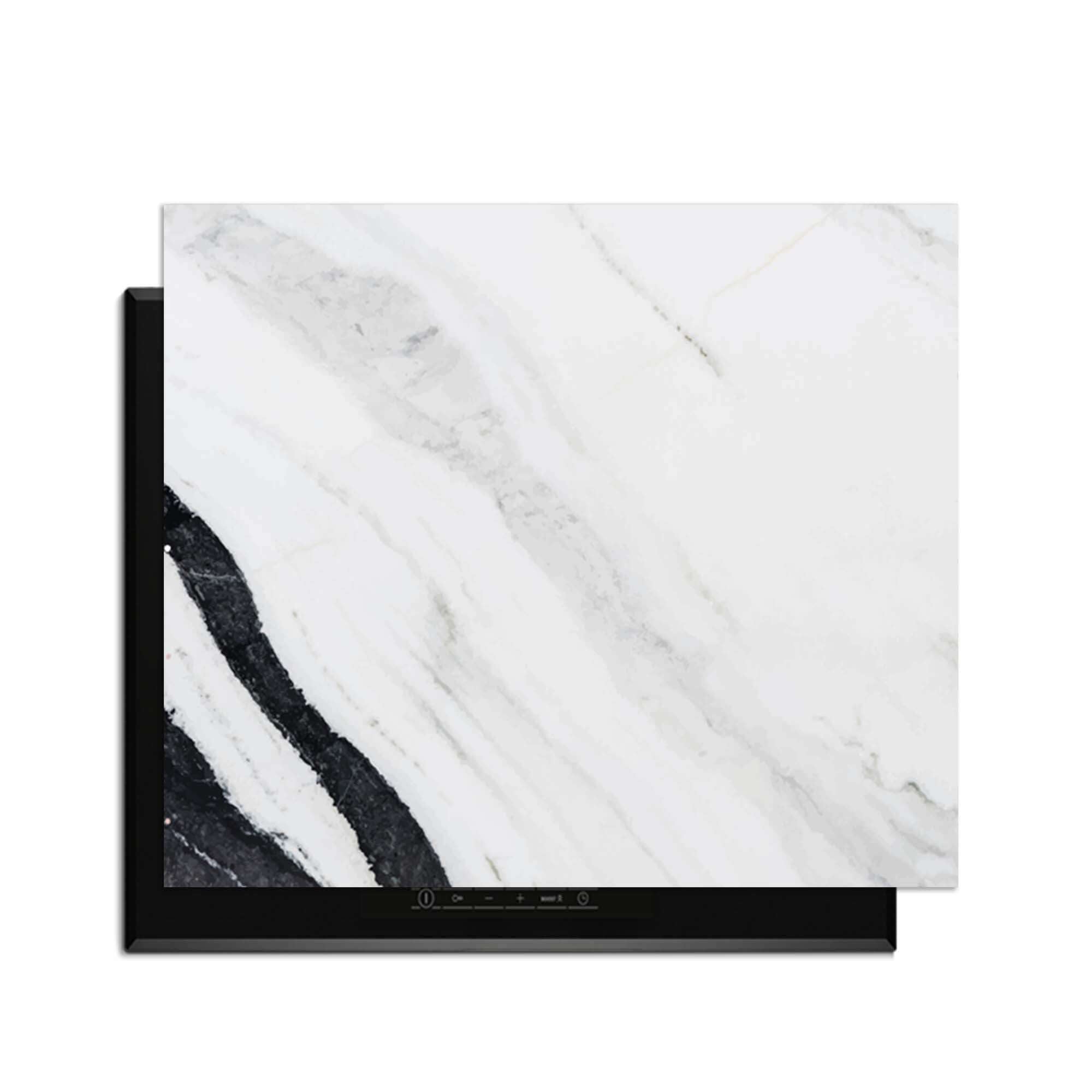 Marble Blush - Herdabdeckplatte mit luxuriöser Marmoroptik und subtilen Details in Blush und Bronze.