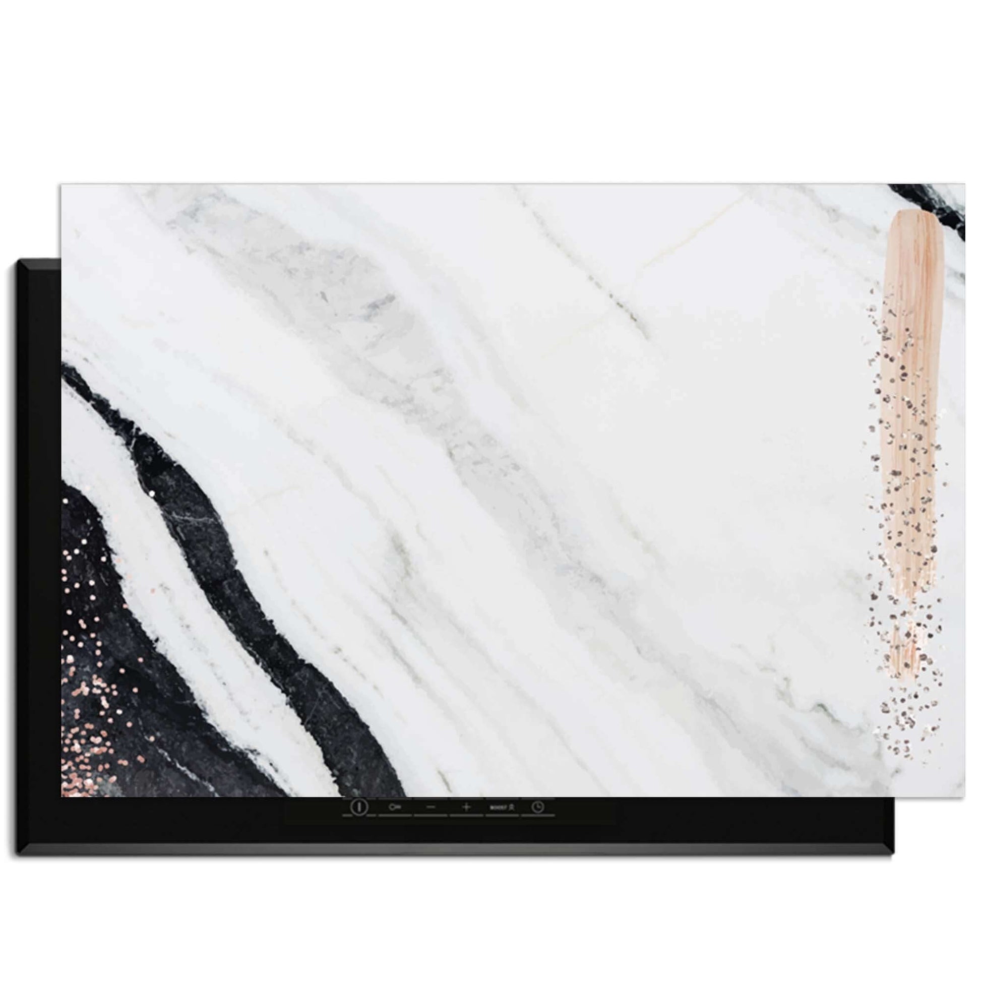 Marble Blush - Herdabdeckplatte mit luxuriöser Marmoroptik und errötenden und bronzefarbenen Details zum Schutz der Küche.