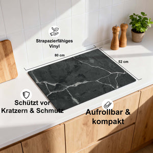 Schwarzer Marmor – Herdabdeckplatte