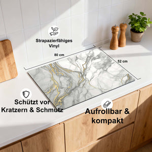 Eleganter Goldmarmor – Herdabdeckplatte