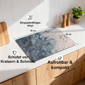 Eleganter Ocean Marble – Herdabdeckplatte