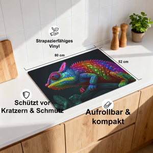 Neon Chameleon – Herdabdeckplatte