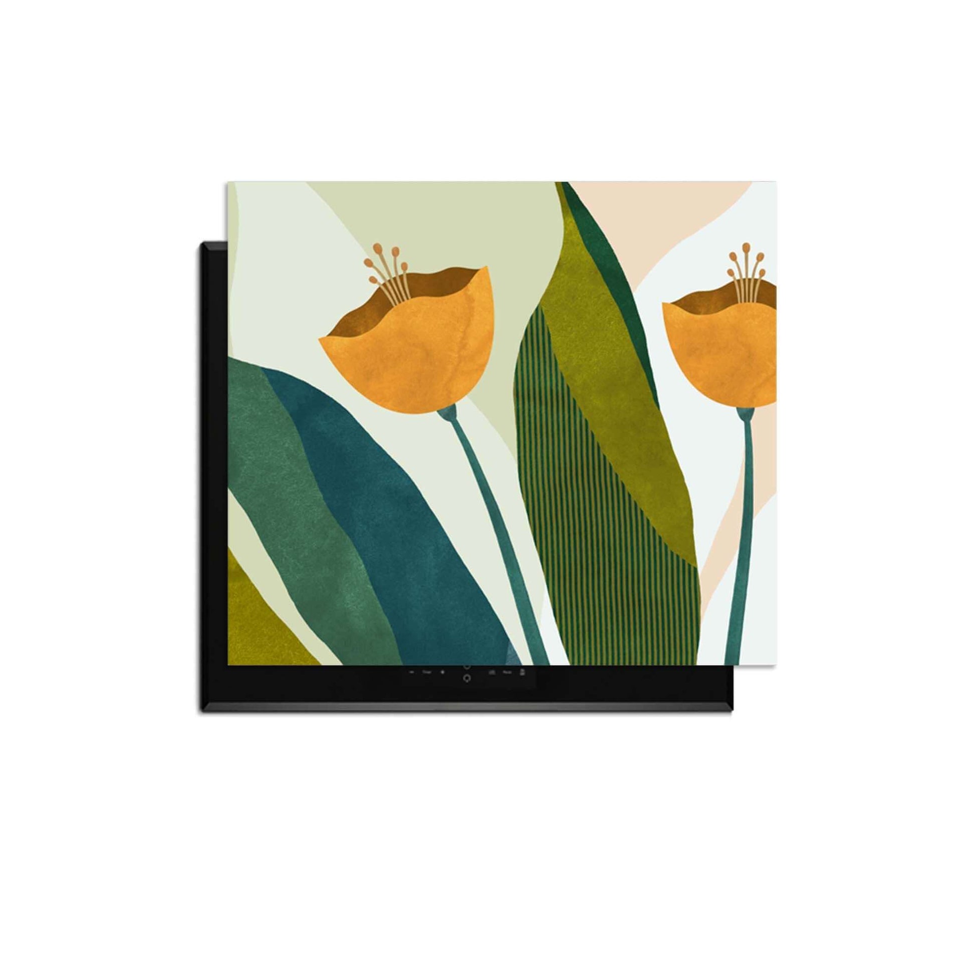 Amber Duo - Herdabdeckplatte mit botanischem Design für stilvollen Küchenschutz.