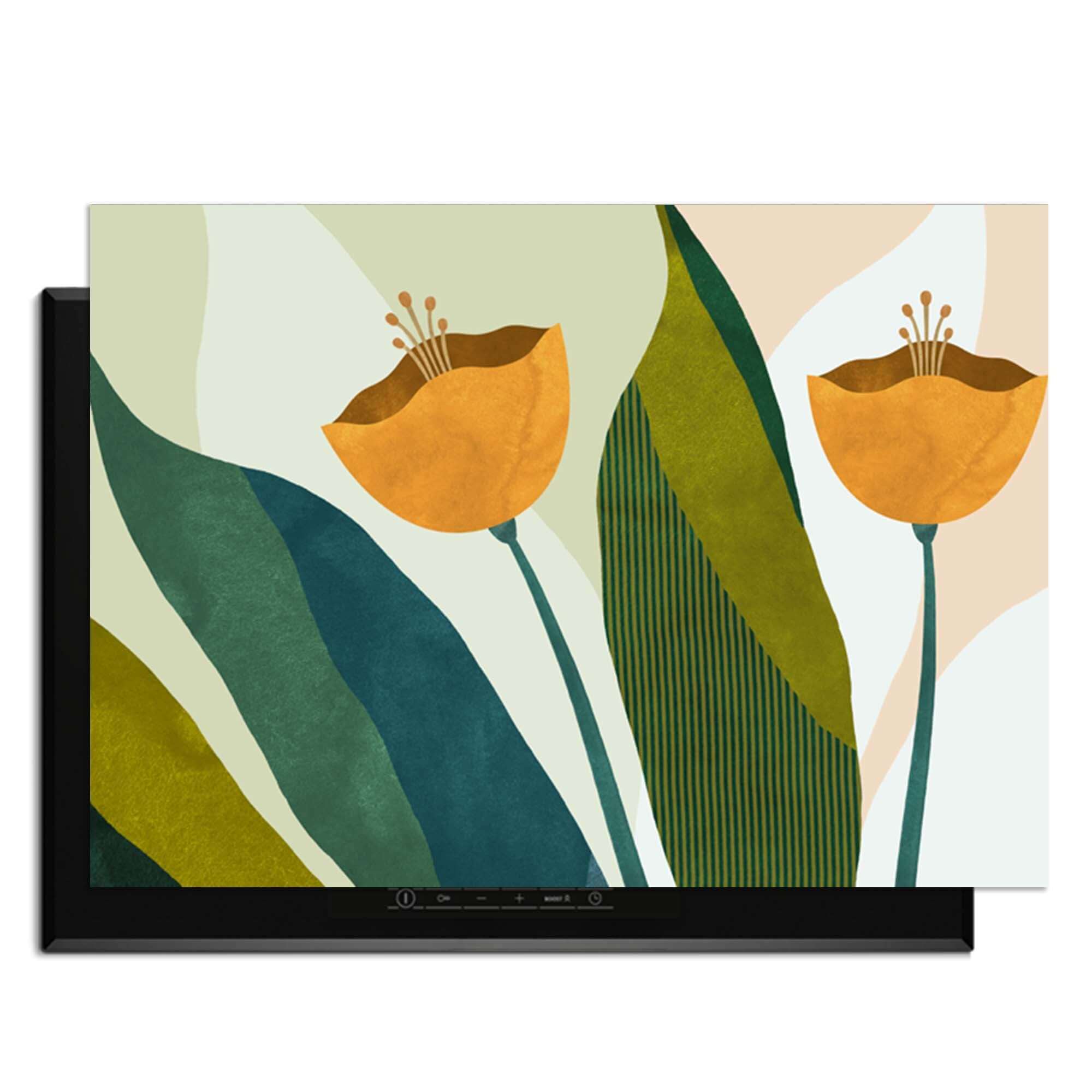 Amber Duo - Herdabdeckplatte mit botanischem Design für eine stilvolle Küchengestaltung.