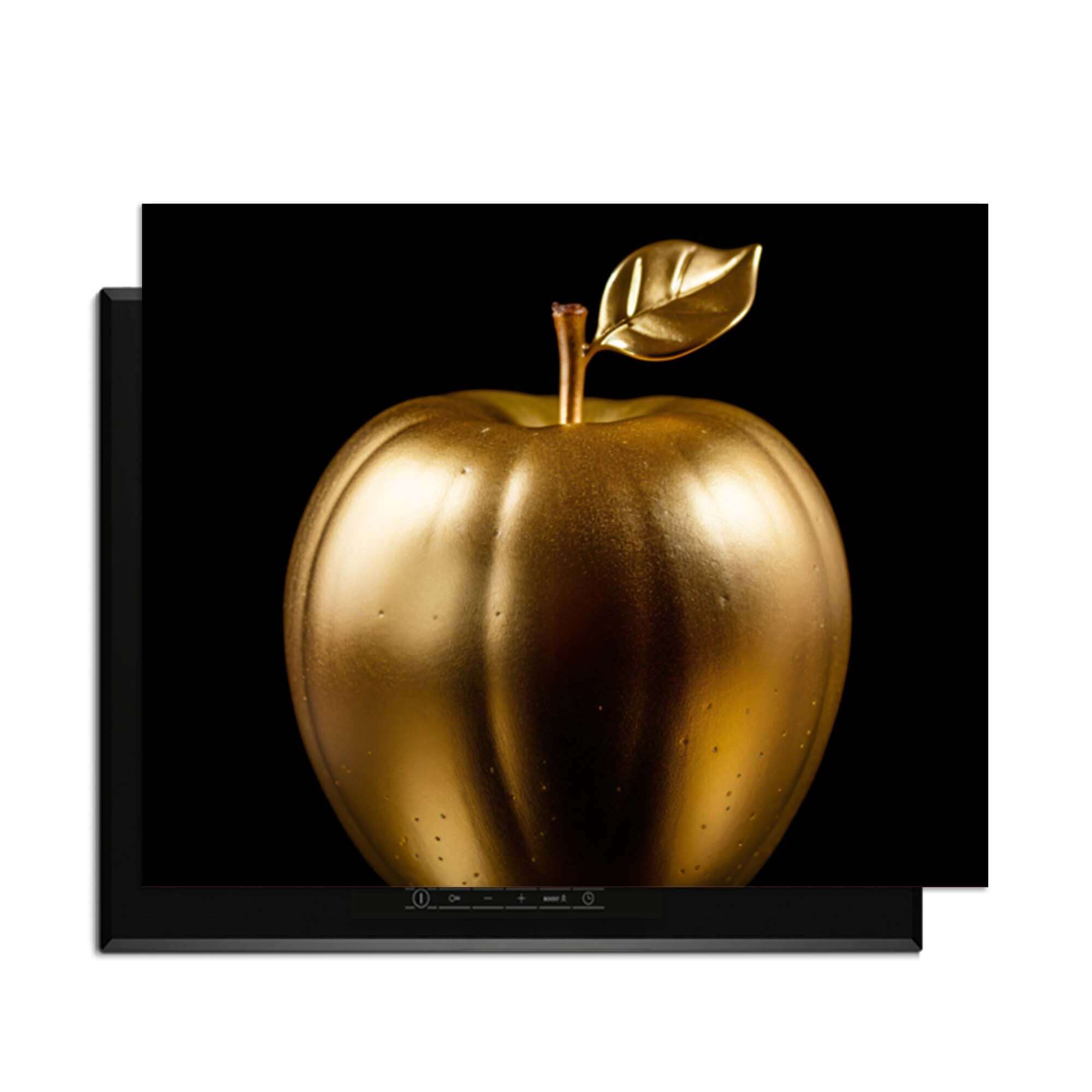 Eve's Edition - Induktionswächter mit goldenem Apfel auf schwarzem Hintergrund