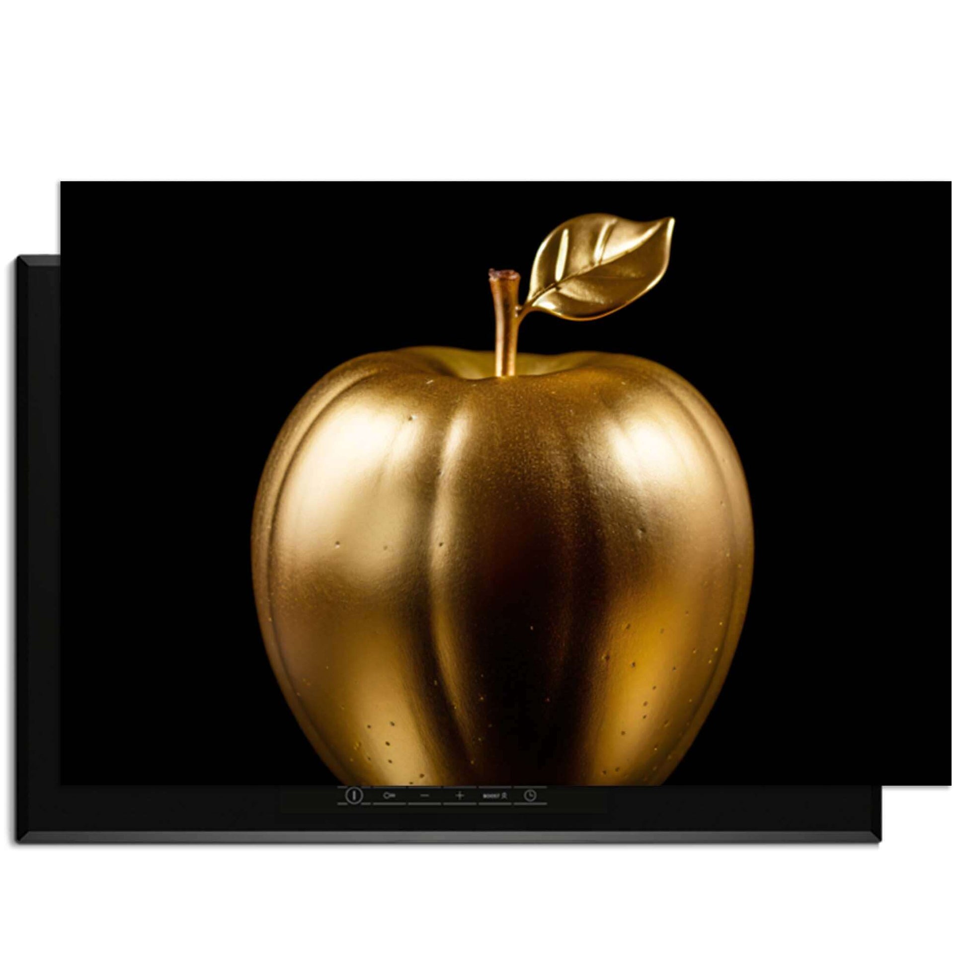 Eve's Edition - Herdabdeckplatte mit goldenem Apfeldesign für moderne Küchen.