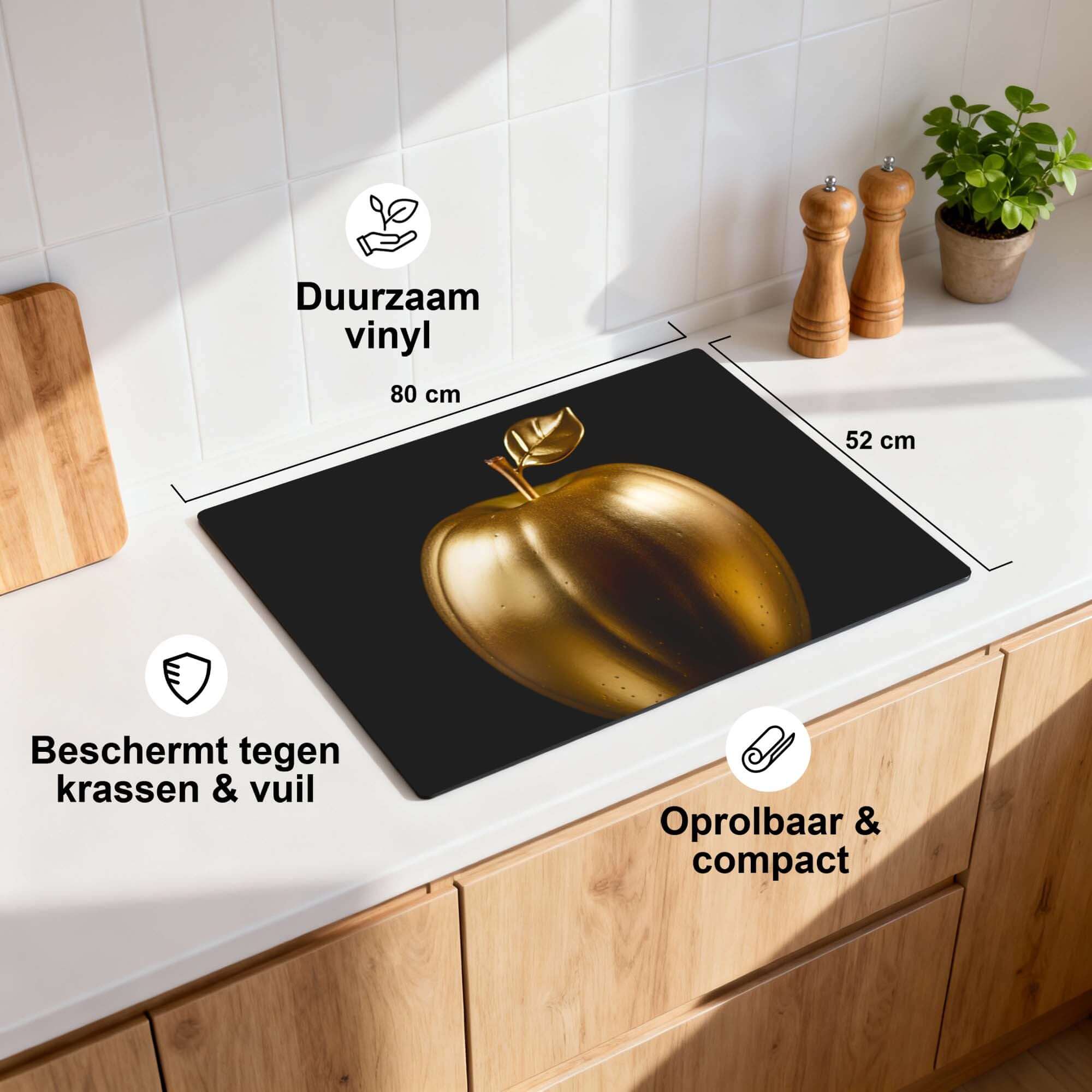 Eve's Edition - Herdabdeckplatte, strapazierfähiges Vinyl, Schutz vor Kratzern und Schmutz, modernes Design für die Küche.