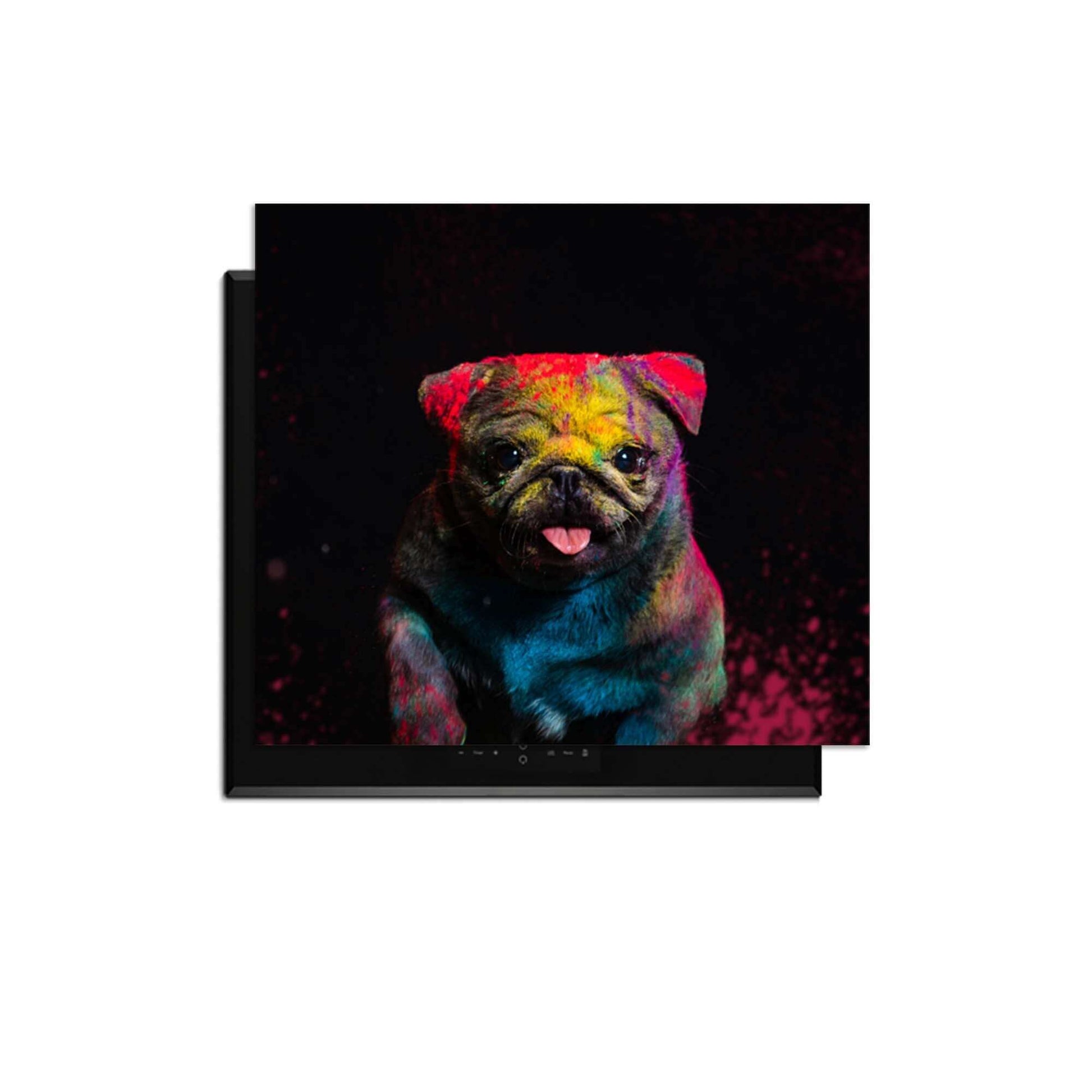Funky Pup - Herdabdeckplatte mit buntem Hundedesign zum Schutz vor Kratzern und Verschütten.