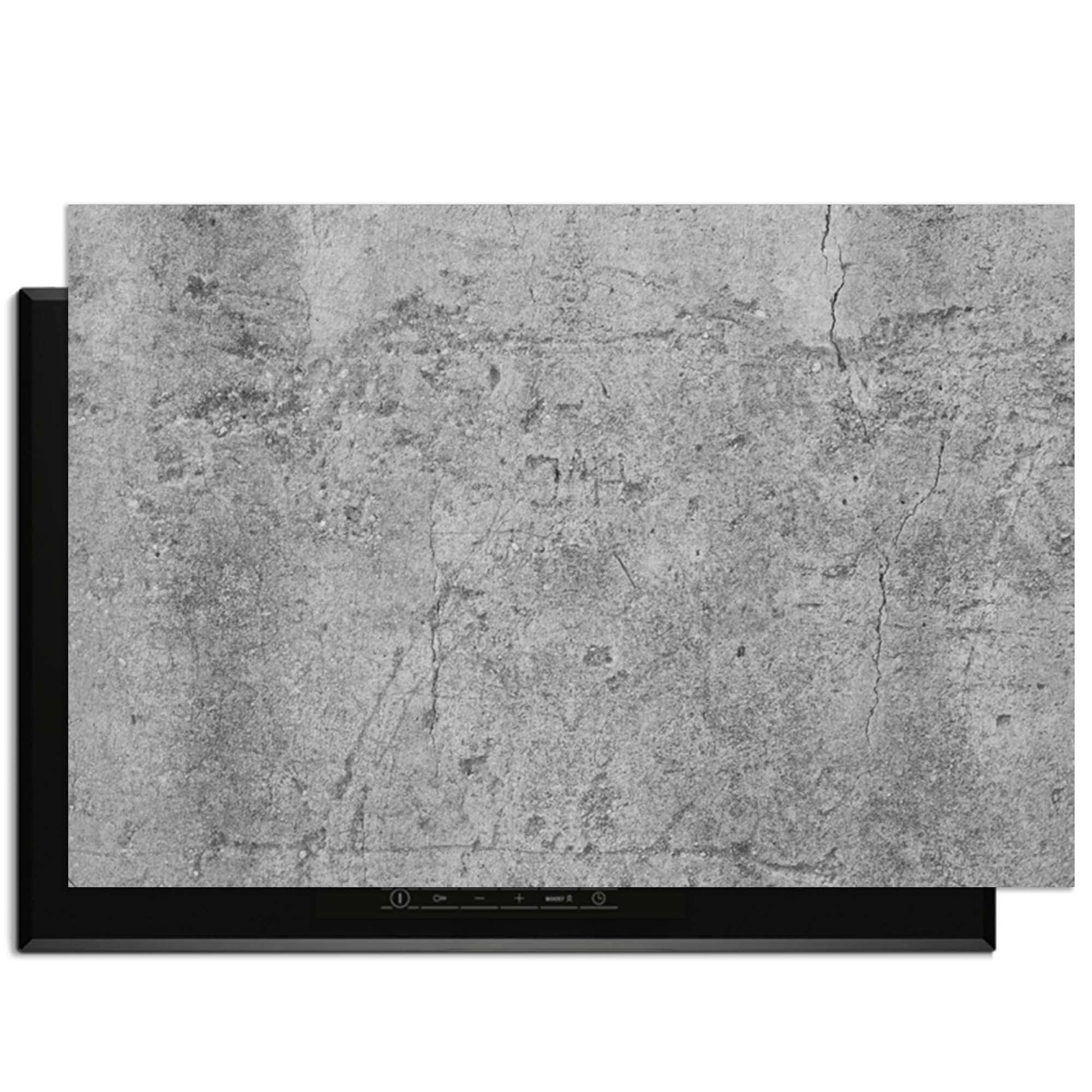 Eleganter Industrial Raw Herdabdeckplatte mit Betonstruktur, perfekt zum Schutz und zur Modernisierung Ihrer Küche.