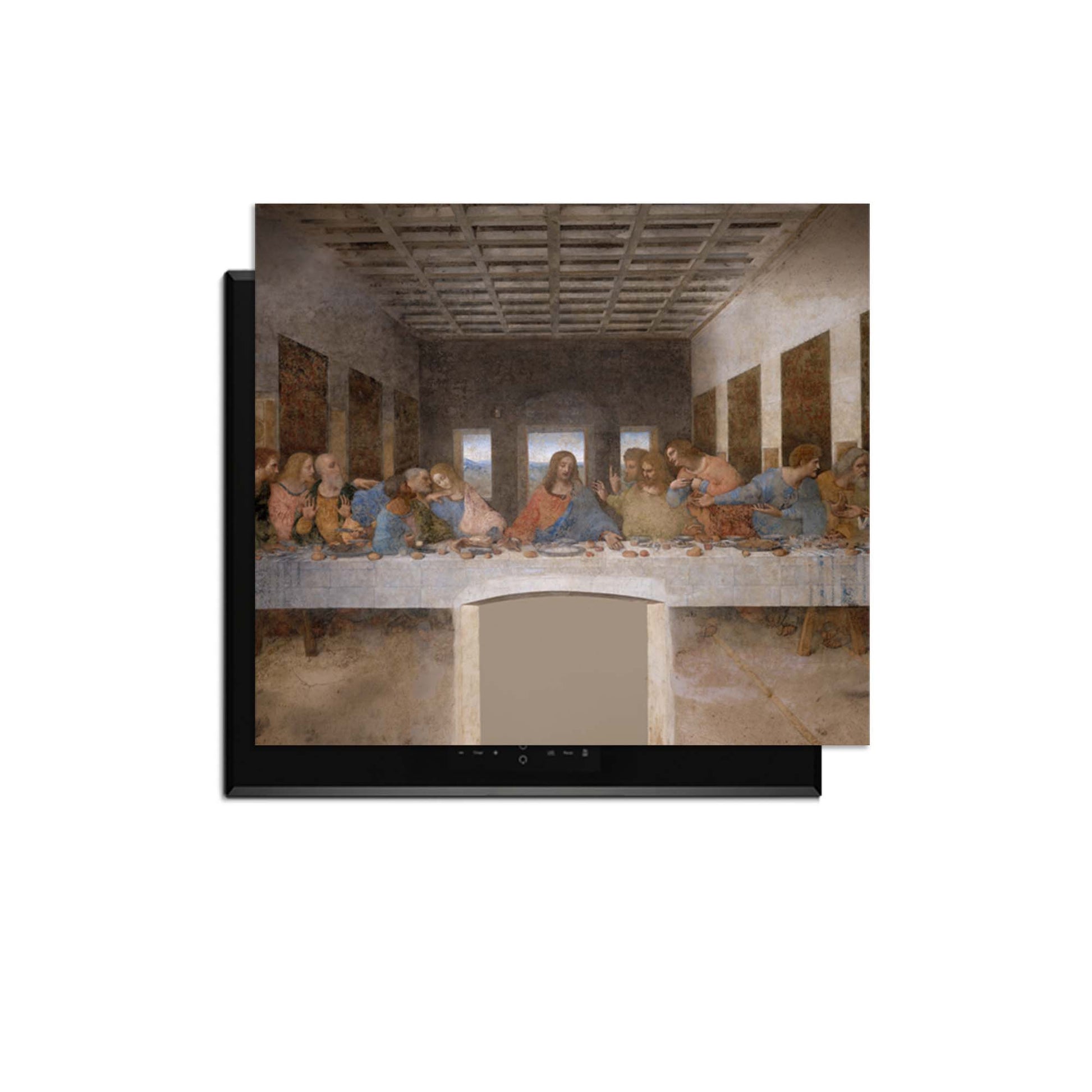 Letztes Abendmahl - Herdabdeckplatte mit klassischem Meisterwerk und historischem Aussehen.