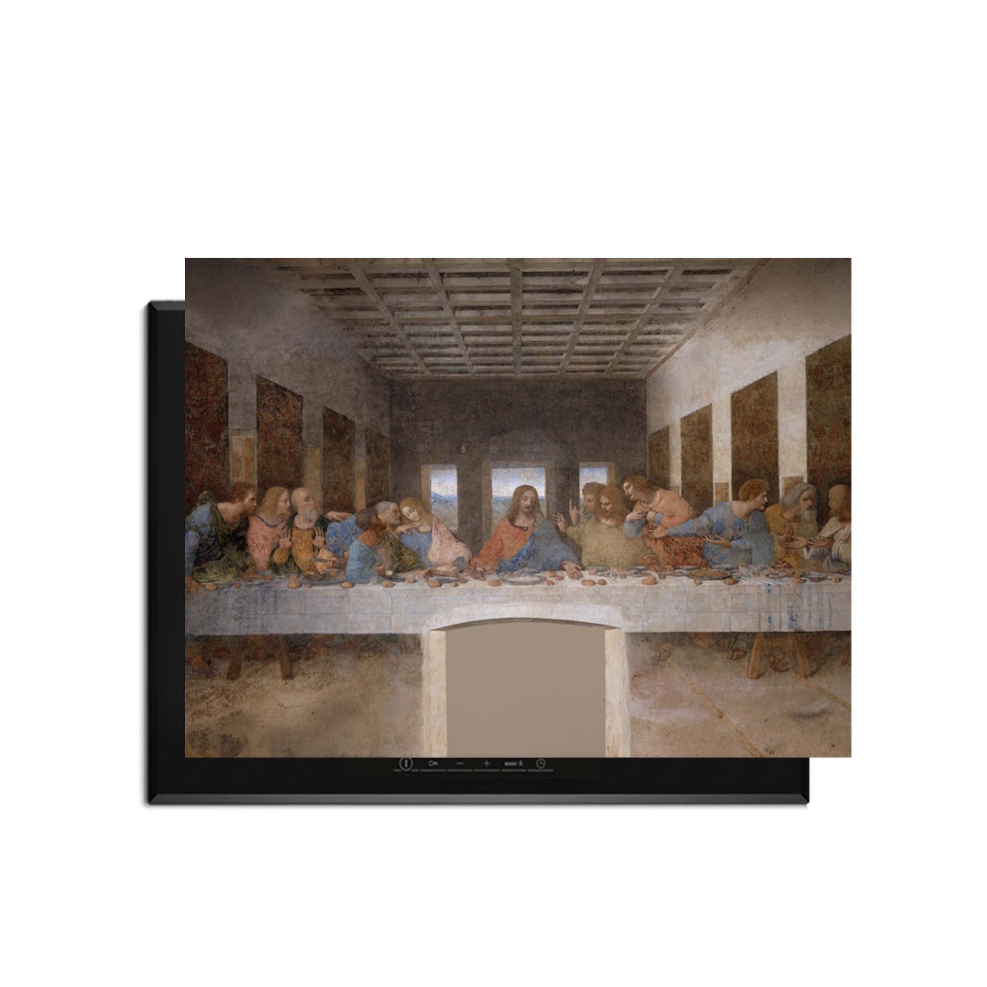 Letztes Abendmahl - Herdabdeckplatte mit klassischem Meisterwerk von Leonardo da Vinci auf Herdabdeckplatte in der Küche