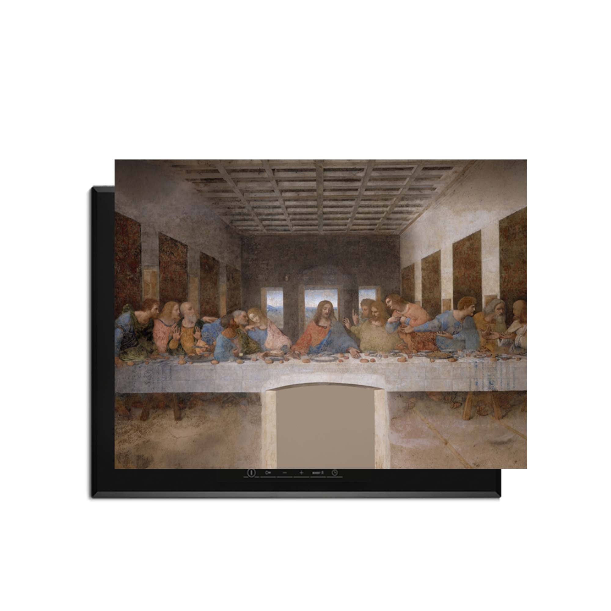 Letztes Abendmahl - Herdabdeckplatte mit klassischem Meisterwerk von Leonardo da Vinci auf Herdabdeckplatte in der Küche