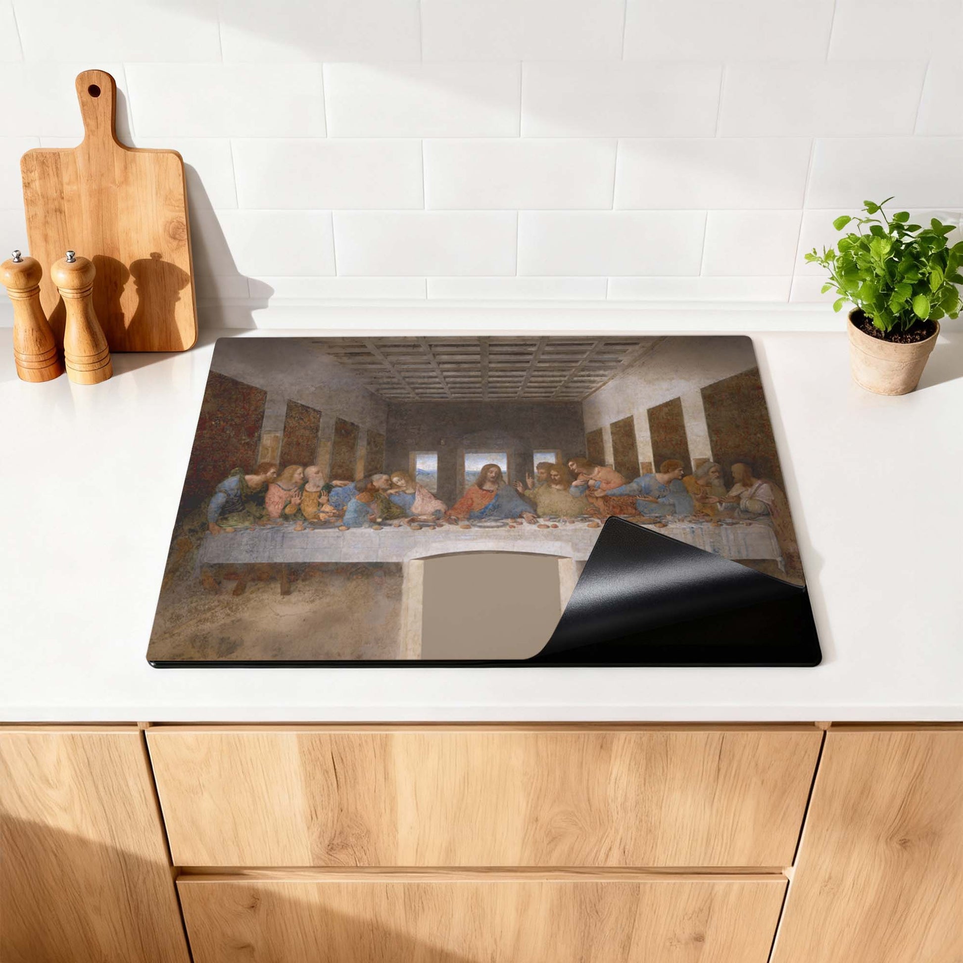 Last Supper - Herdabdeckplatte in der Küche mit klassischem Meisterwerk-Design für beeindruckende Optik.