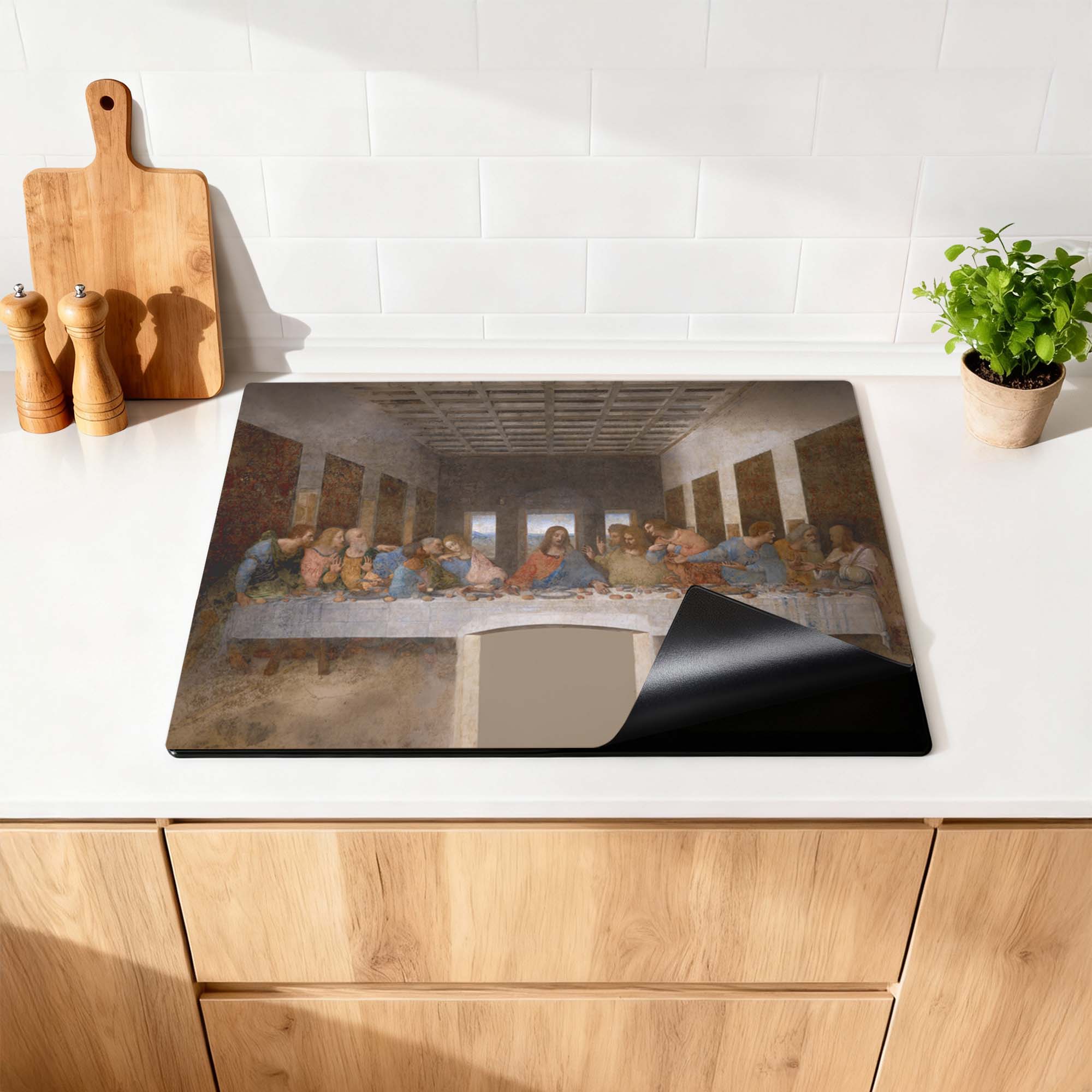Last Supper - Herdabdeckplatte in der Küche mit klassischem Meisterwerk-Design für beeindruckende Optik.